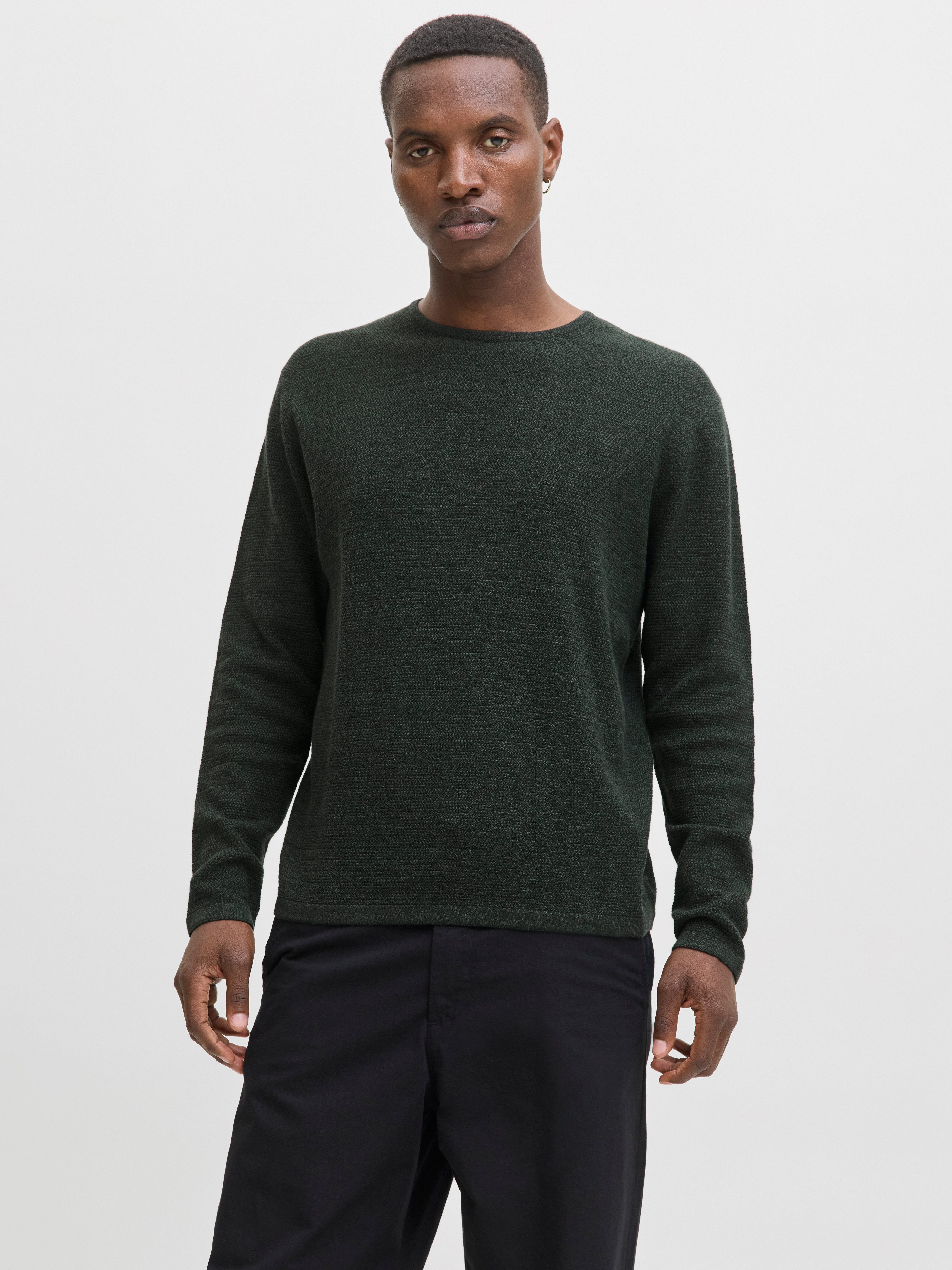 Jack & Jones Rundhalspullover JJEGEORGE KNIT CREW NECK NOOS mit Strick Opti günstig online kaufen