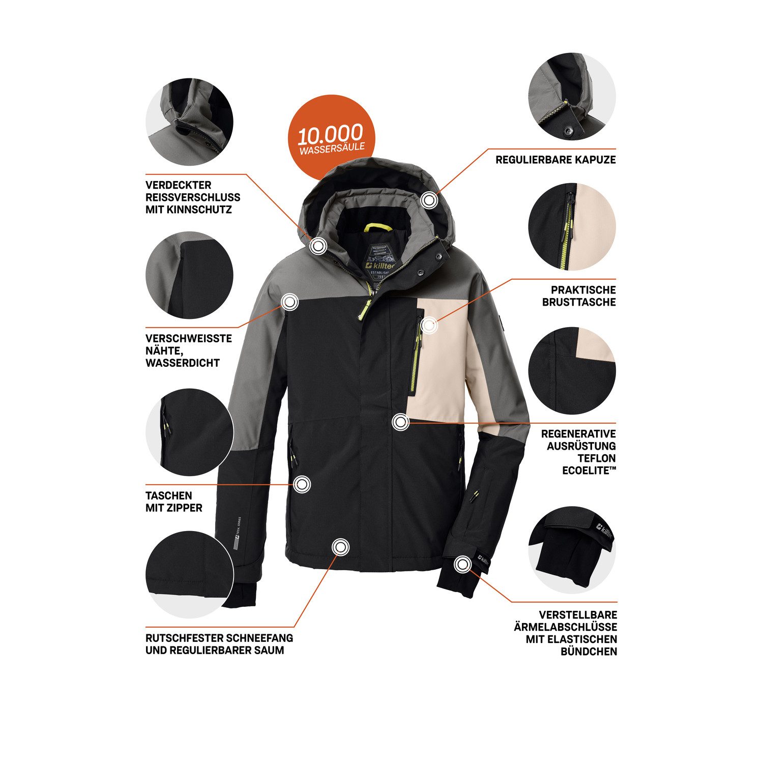 Killtec Winterjacke Skijacke KSW 200 BYS SKI JCKT – Bild 5 von 5