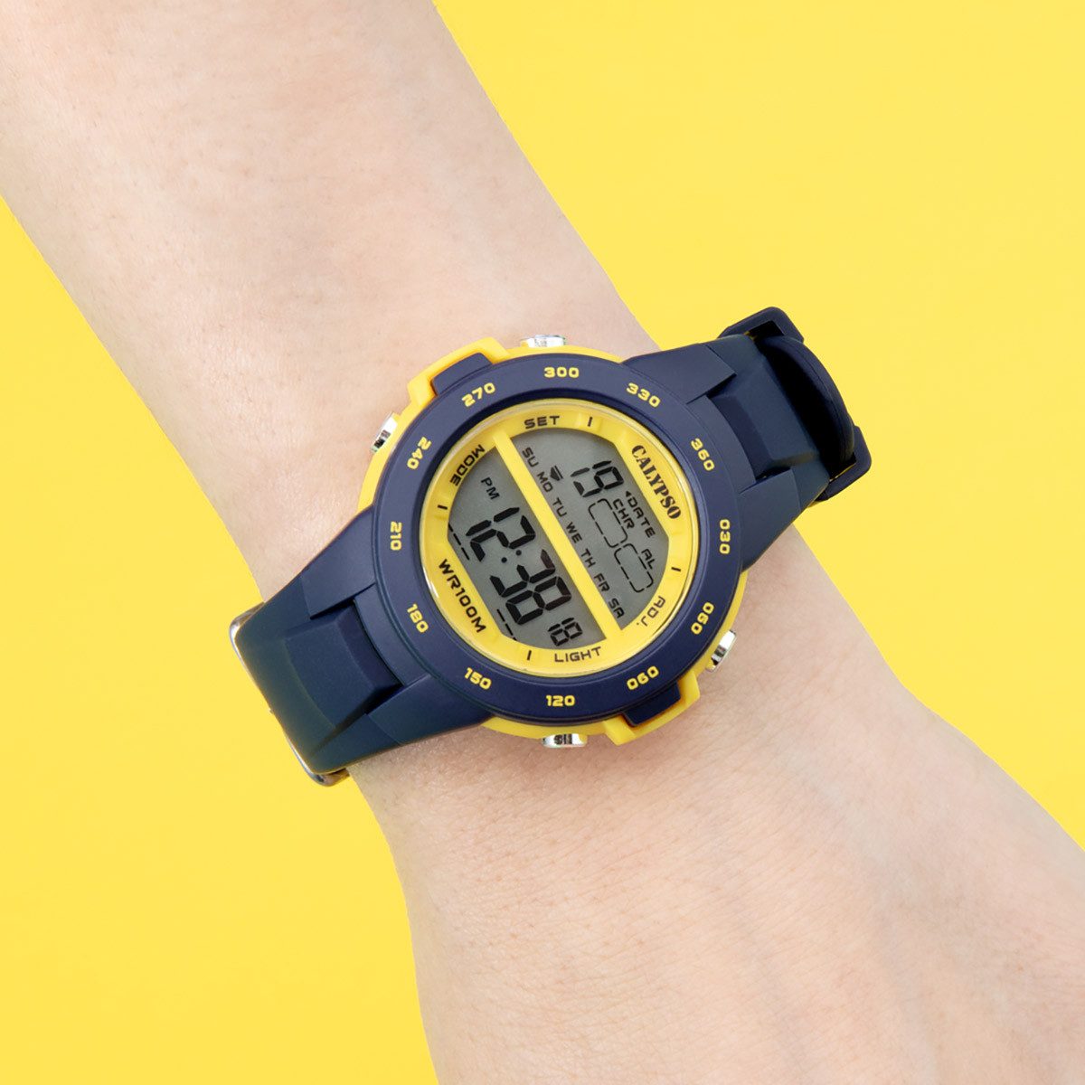 CALYPSO WATCHES Digitaluhr Digitaluhr für und Jugendliche Blau/Gelb 10 bar