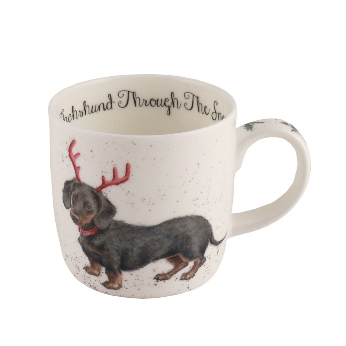 Wrendale Кружки Wrendale Designs Porzellan-Becher Dackel im Schnee, Porzellan