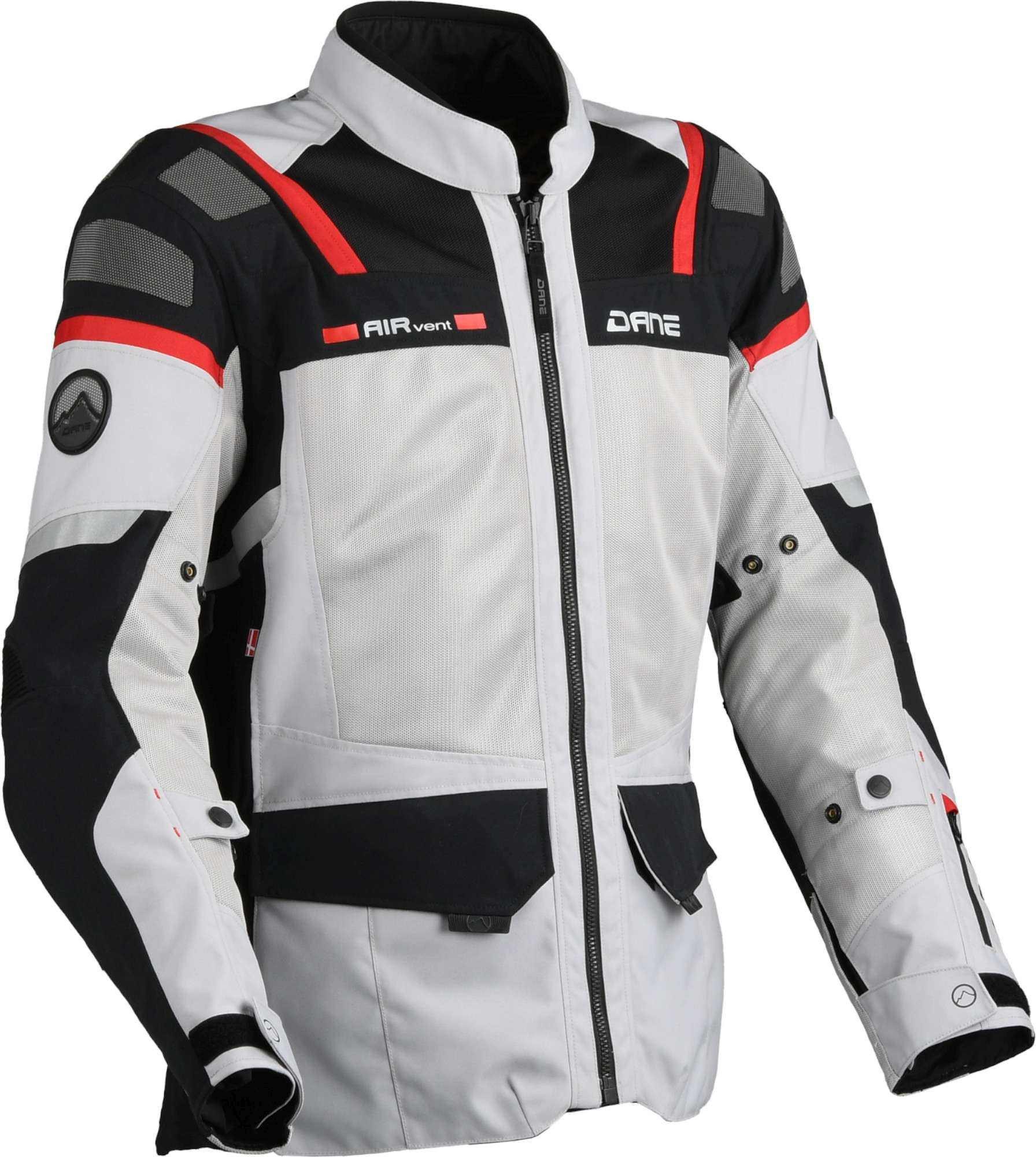 DANE Motorradjacke Sundby 2 Mesh Motorrad Textiljacke Rückenprotektor vorbereitet,Verbindungsreißverschluss,Ellenbogenp