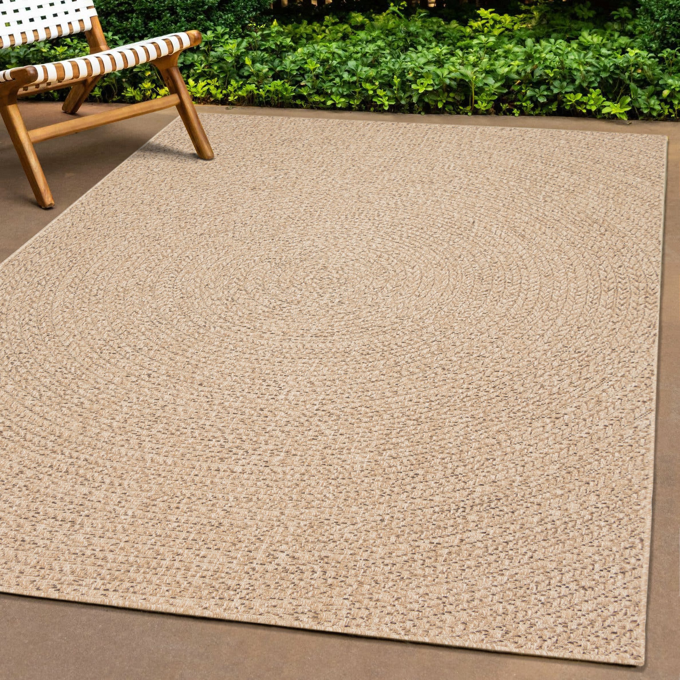 the carpet Teppich Kansas, rechteckig, Höhe: 10 mm, moderner robuster In und Outdoor Teppich Jute Look