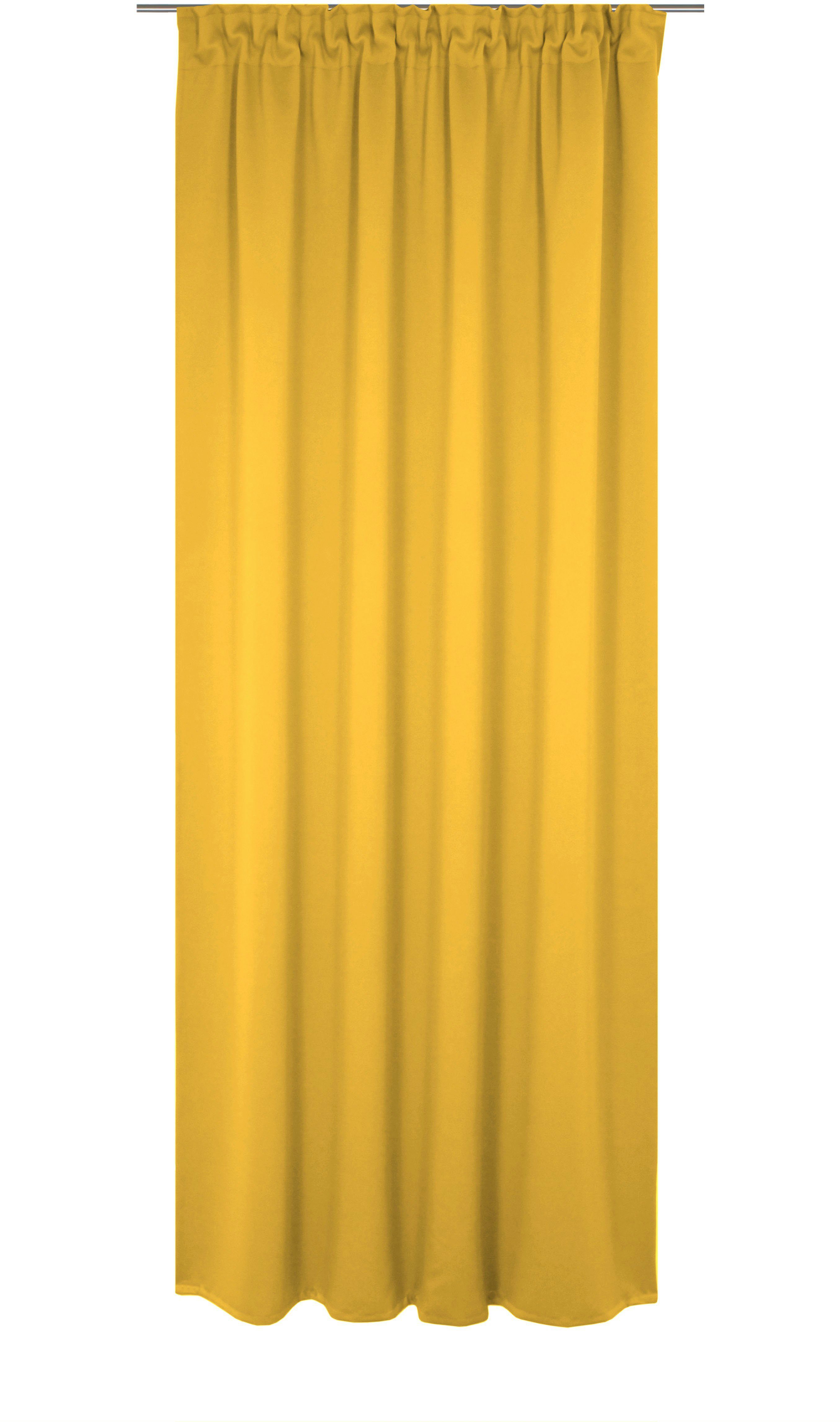 Vorhang Umea, Wirth, Smokband (1 Jacquard goldfarben St), blickdicht