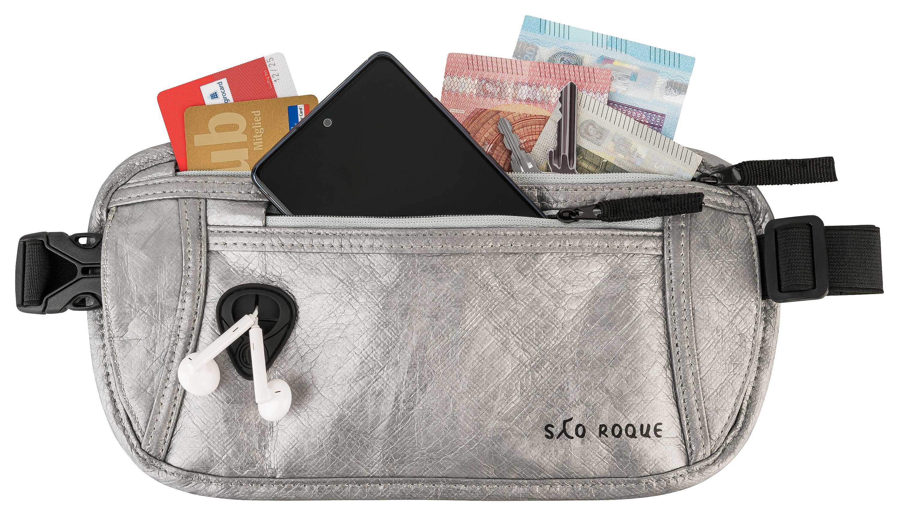 Bauchtasche Flache Damen Herren Bauchtasche, Diebstahlsicher RFID Schutz
