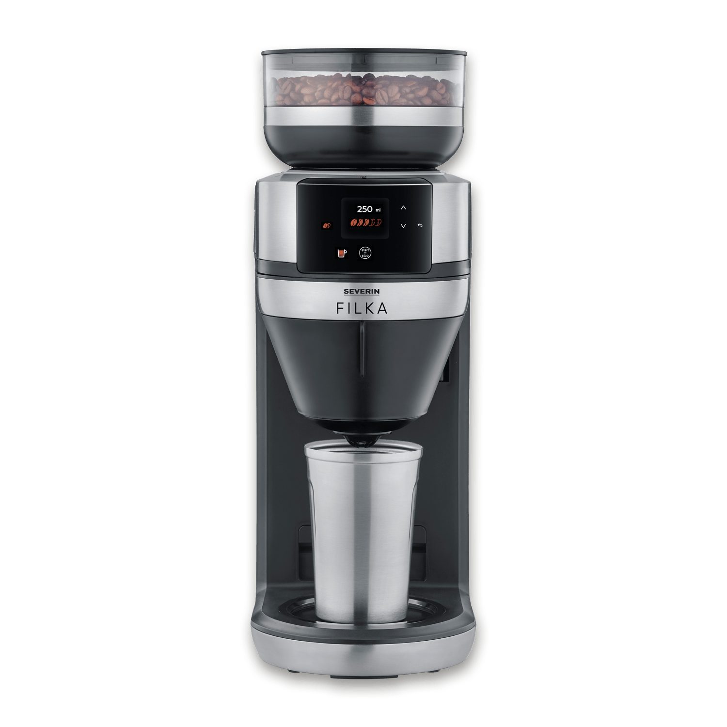Severin Filterkaffeemaschine KA 4853 Filka Filterkaffee-Vollautomat mit Thermokanne