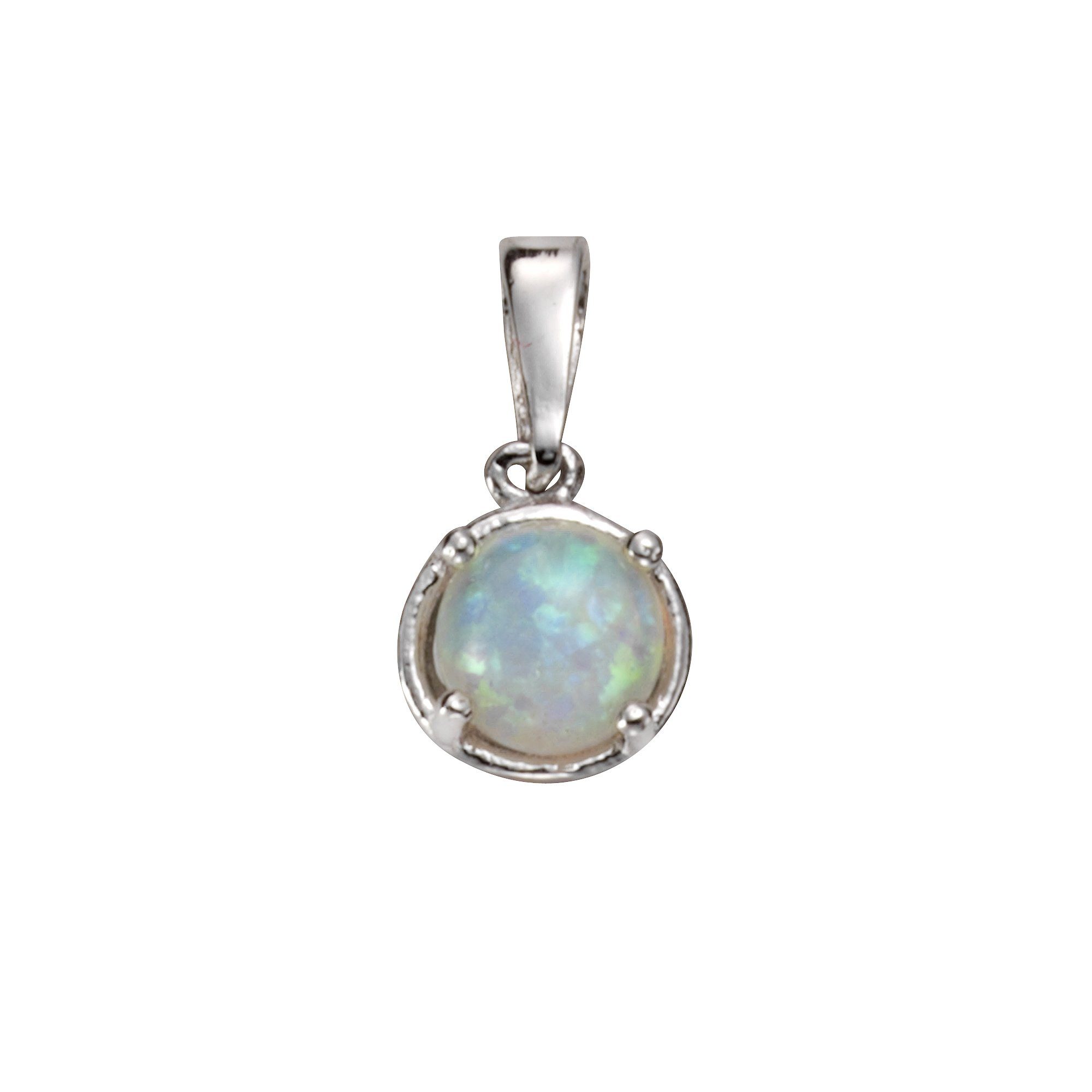 Sterling synth. Opal 925/- Vivance Silber Kettenanhänger