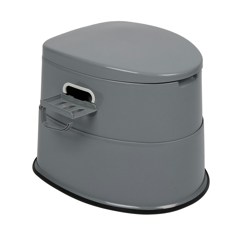 LALAHO Campingtoilette tragbar, mit Antirutschmatte, tragbare Toilette mit abnehmbarem Eimer, Outdoor-Toilette tragbare Mobile,Camping-Einbautoilette