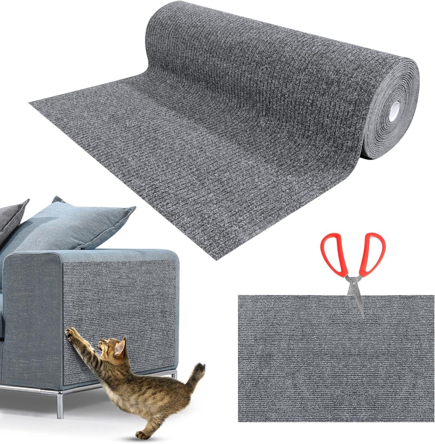 Refined Living Kratzmatte Selbstklebende Katzenkratzmatte 40x200cm,kratzmatte katze,Kratzteppich, (Kratzmatte Sofa, Katzen Möbel Schutz, DIY Kratzpad, Kratzschutzmatte, Katzenteppich, Krallenpflege,kratzmatte katze, kratzmatte katze wand, kratzmatte selbstklebend, Kratzschutz für Sofa, Stühlen, Tischen, Betten effektiv, Möbel & Wand, 1-tlg., Katzenfreundlich & Pflegend, Abziehbar,Einfach zu Reinigen), DIY Schneidbar, Robust, Wiederverwendbar, Kratzschutz & Katzenpflege