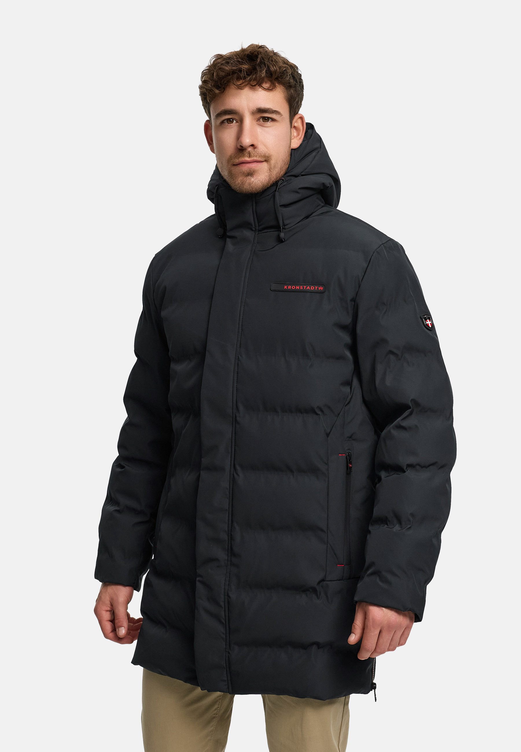 Kronstadt Wintermantel Herren KSBourland hood Herrenjacke Daunen-Optik Winterjacke mit Kapuze