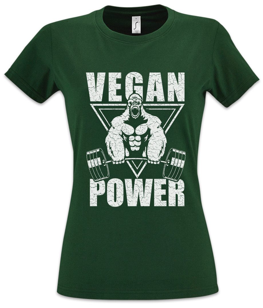 Print-Shirt Vegan Power Damen T-Shirt Veganer Speziesismus Vegetarier Liebe Animal