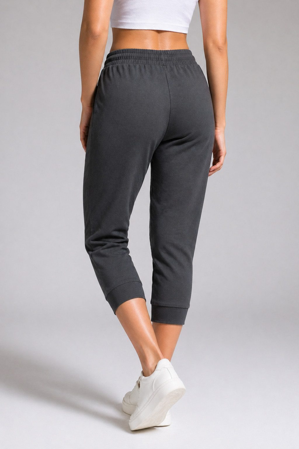 ROSS CAMP 3/4-Hose Damen - Jogginghose mit Kordelzug, Sporthose, Caprihose mit Elastikbund, bequem, Baumwollmix, atmungsaktiv