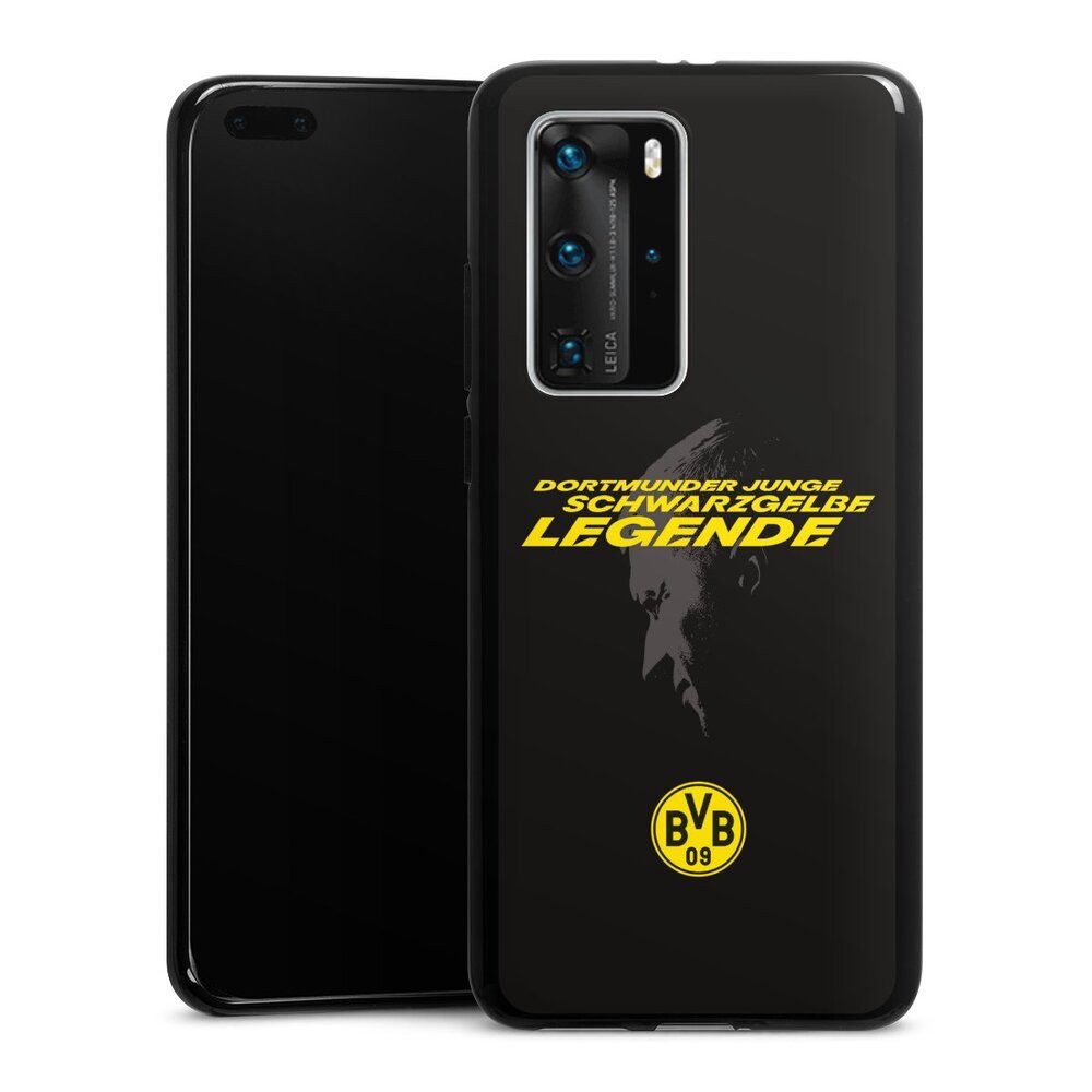 DeinDesign Handyhülle Marco Reus Borussia Dortmund BVB Danke Marco Schwarzgelbe Legende, Huawei P40 Pro Silikon Hülle Bumper Case Handy Schutzhülle