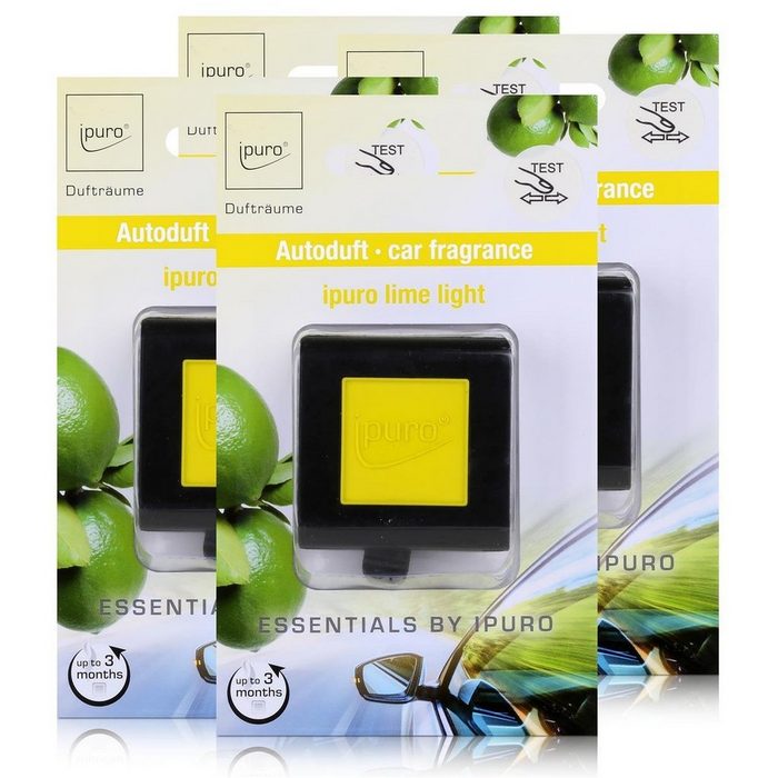 IPURO Raumduft Essentials by Ipuro Car Line Autoduft lime light - Zitronengras (4er P
