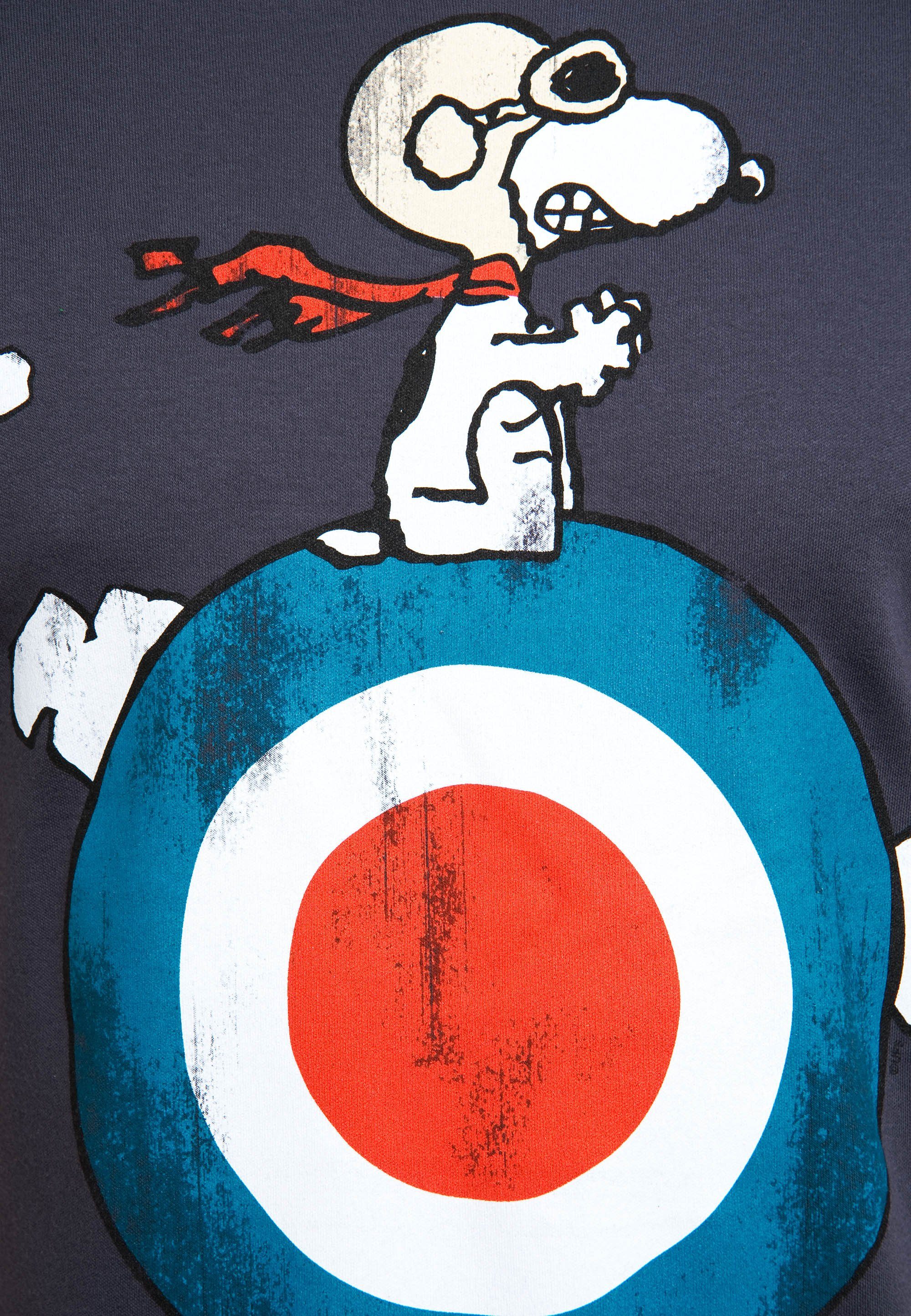 T-Shirt Snoopy mit grau Vintage-Print niedlichem LOGOSHIRT