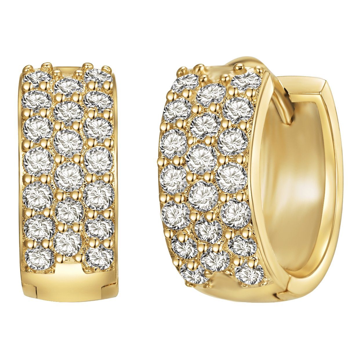 Lulu & Jane Paar Ohrstecker gelbgold, mit Zirkonia günstig online kaufen