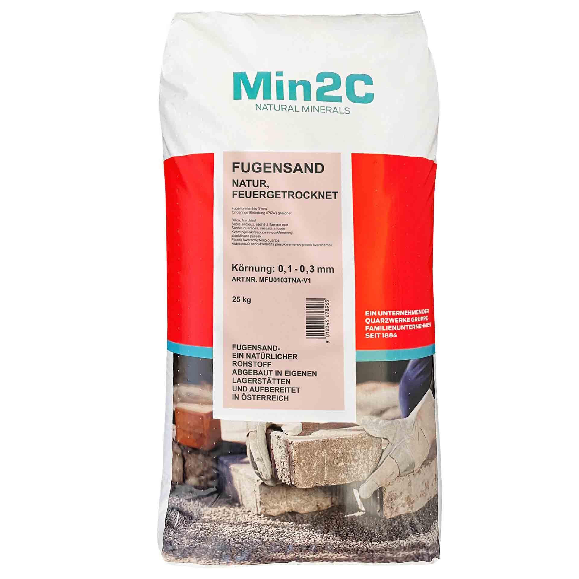 Min2C Fugensand Fugensand 25kg natur 0.1-0.3 mm Premium Quarzsand günstig online kaufen