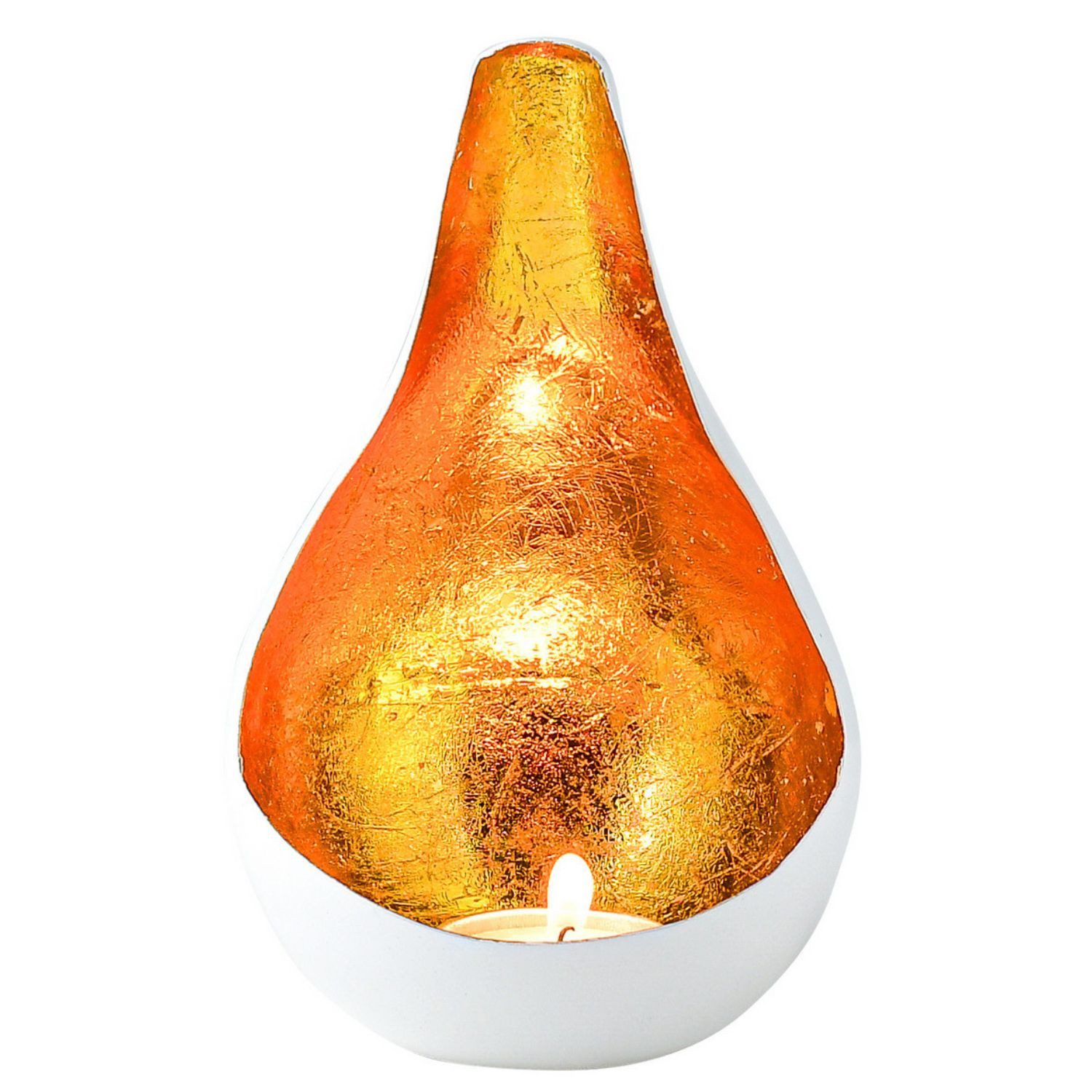 Marrakesch Orient & Mediterran Interior Teelichthalter Deko Aesthetic Teelichthalter Kerzenhalter Rasin Weiss (1 St), Handarbeit