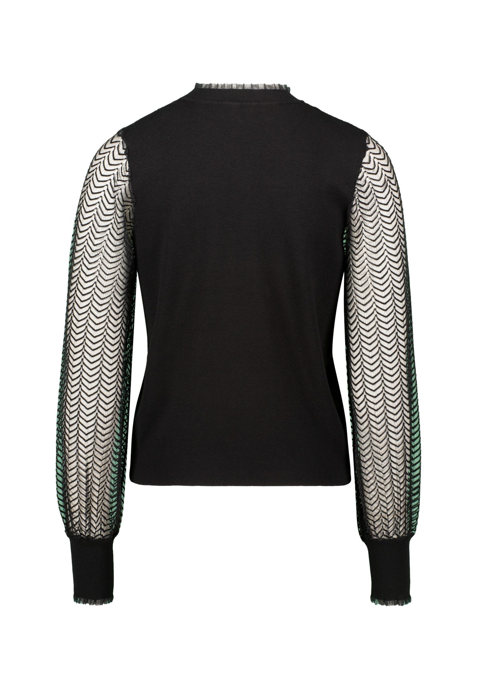 Zero Strickpullover Damen mit transparenten Ärmeln (1-tlg) Spitze