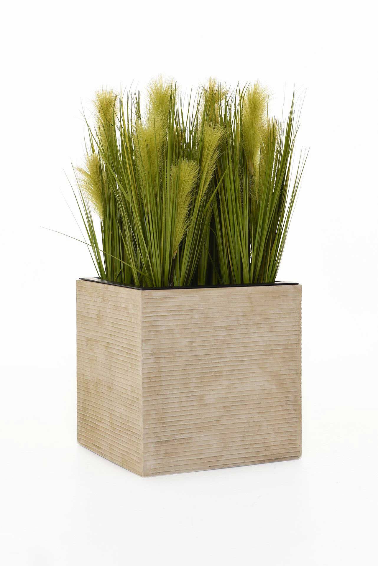 VIVANNO Pflanzkübel Fiberglas BLOCK Würfel - günstig online kaufen