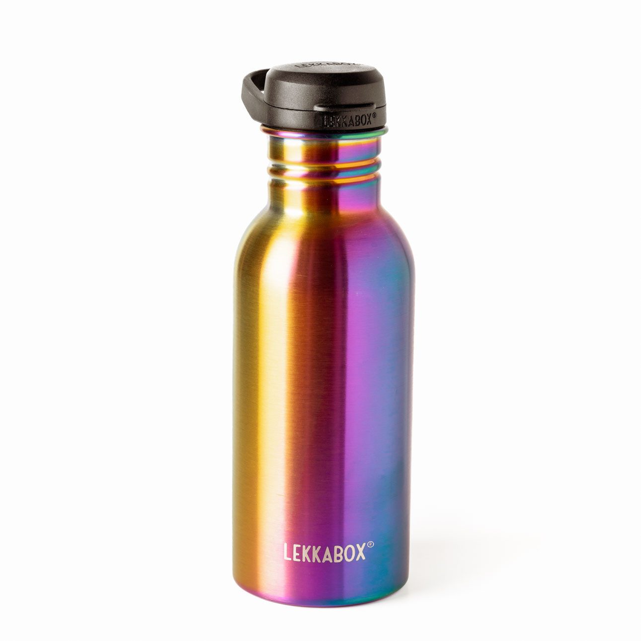 LEKKABOX Trinkflasche Edelstahl Trinkflasche, Rainbow 500ml - Kinder Sport Edelstahlflasche, Leicht wie Alu, aber aus Edelstahl – perfekt für Schule & Sport – Bild 2 von 5