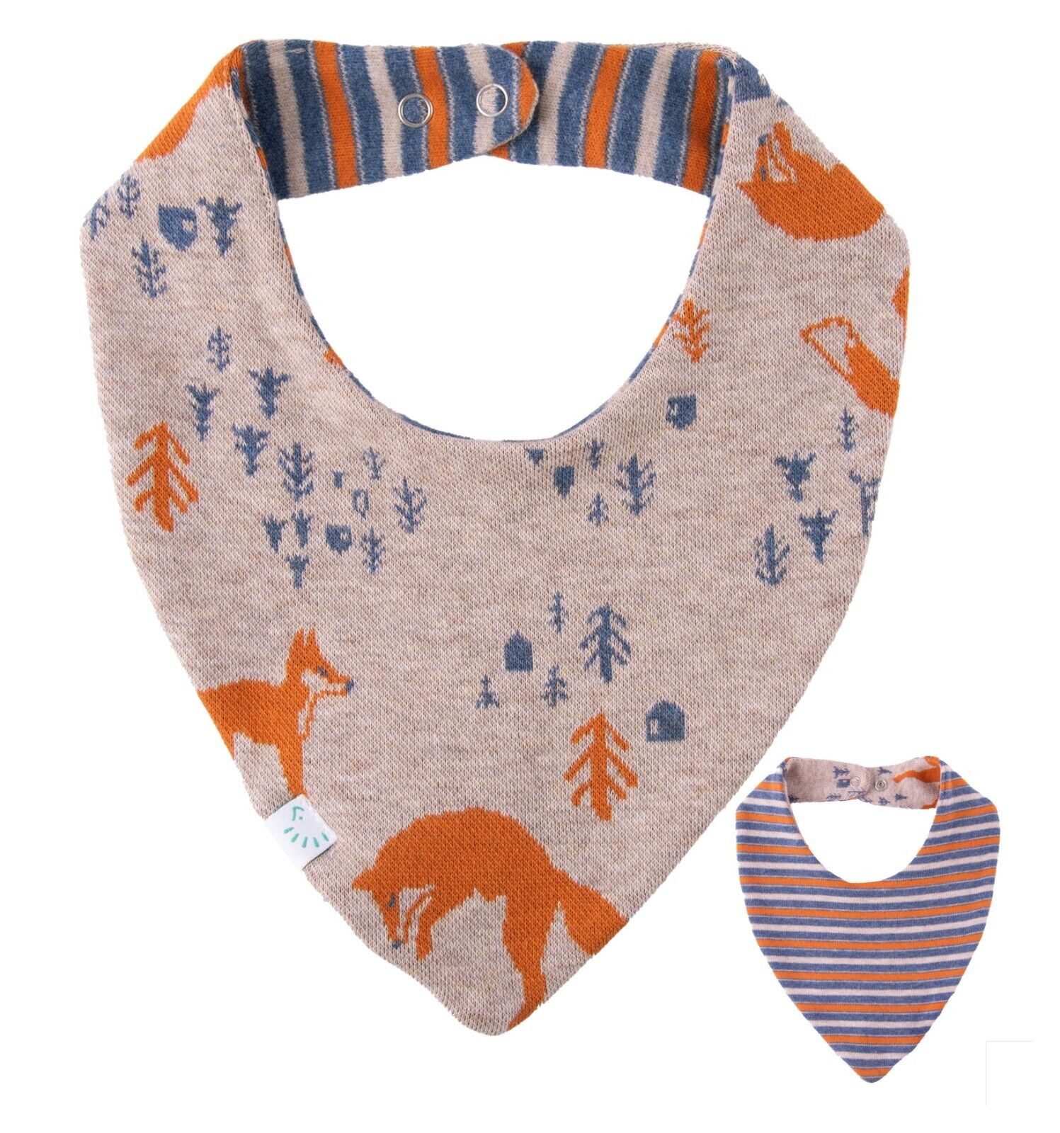 Popolini Bandana Baby Halstuch Foxes, Weitenverstellbar & Wendbar