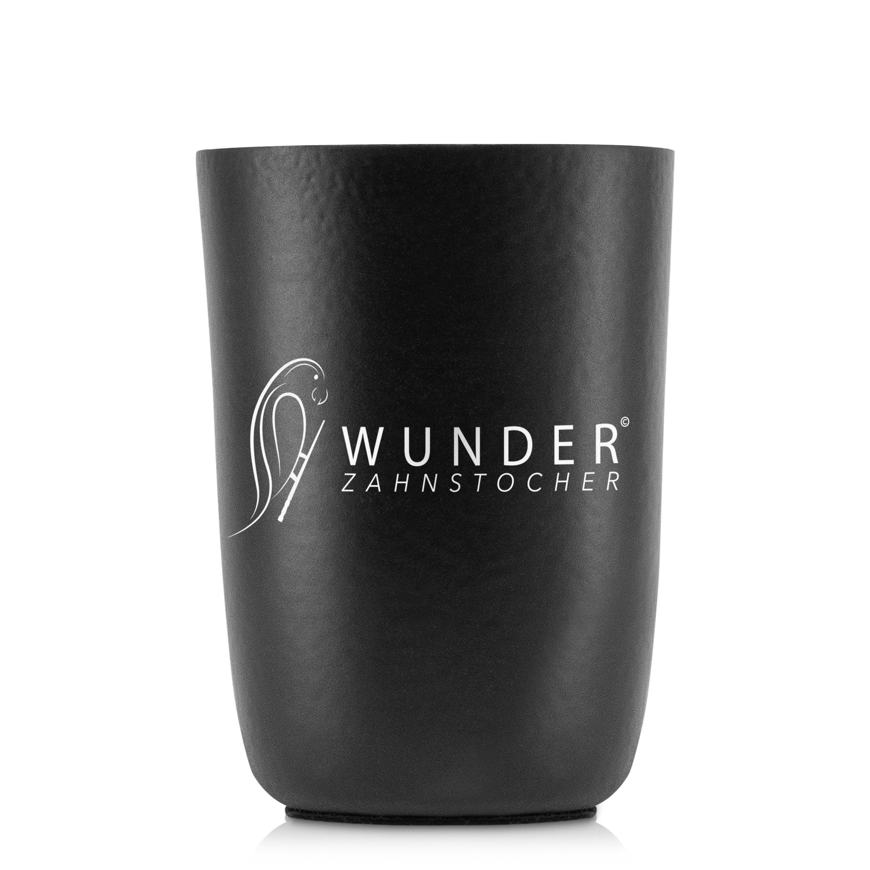 Wunder Zahnstocher Mundpflegecenter Wunder Zahnstocher Aluminium Becher für Zahnstocher in schwarz