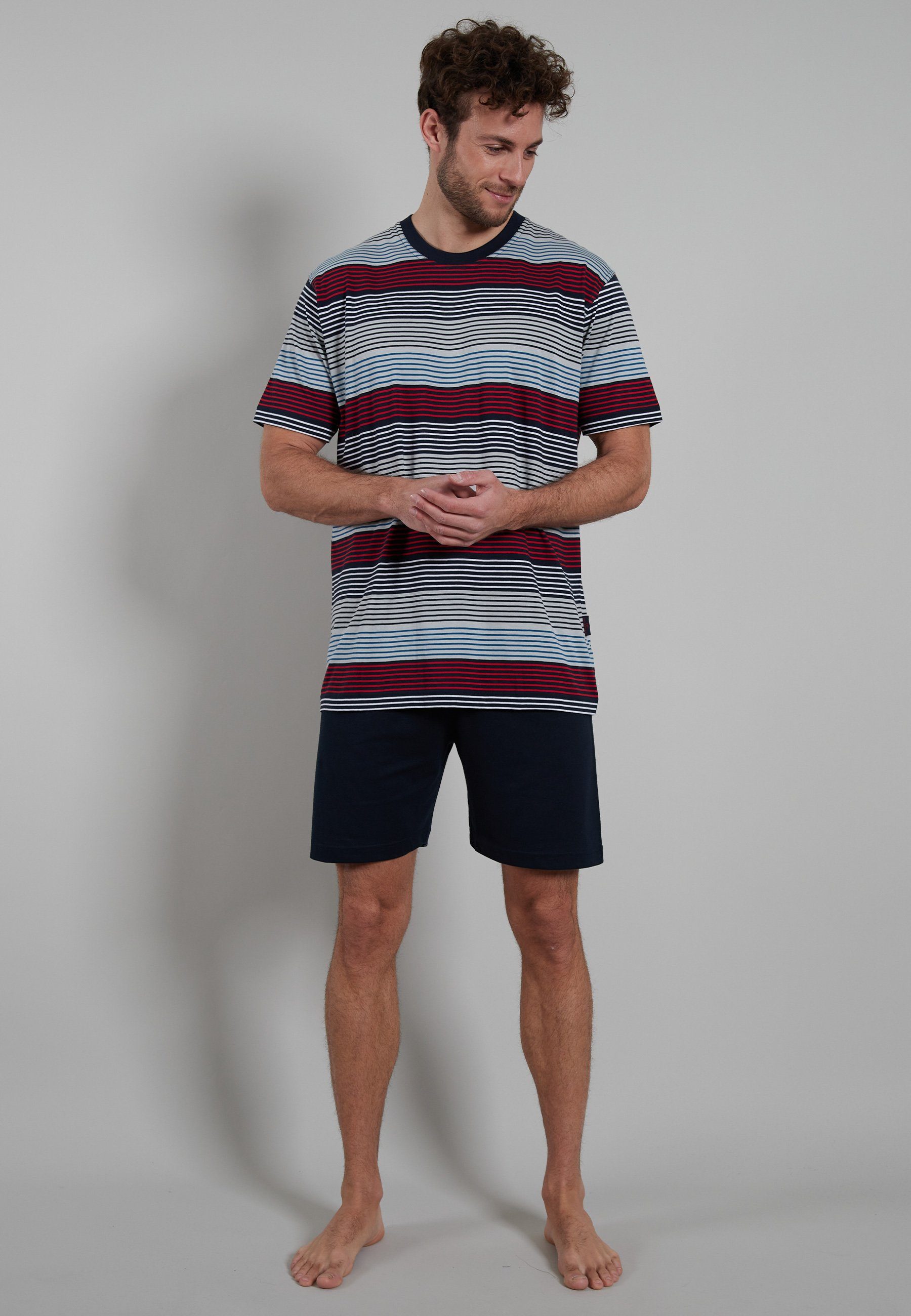 GÖTZBURG Shorty GÖTZBURG Herren Shorty blau uni (1 tlg)