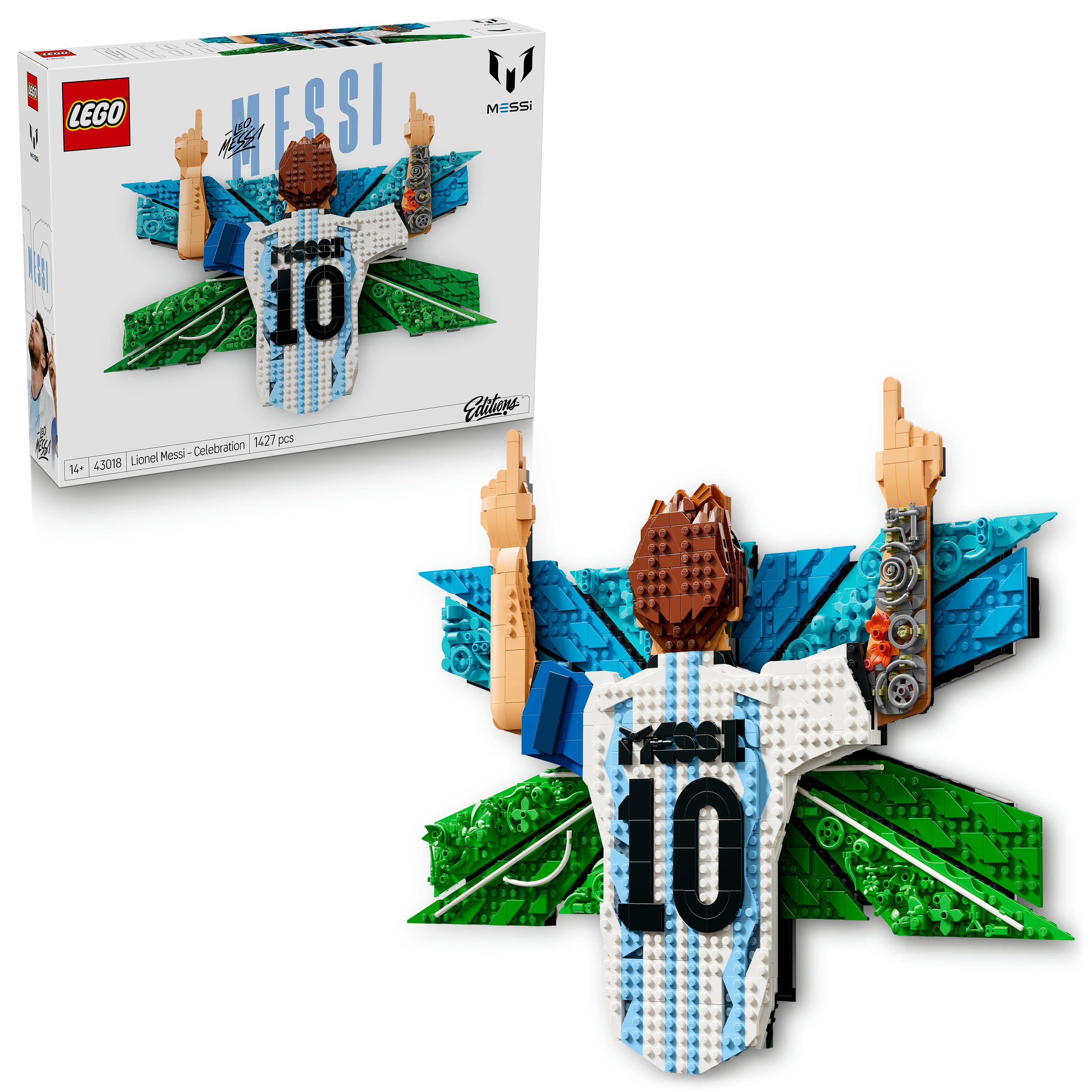LEGO® Lionel Messi – Torjubel (43018), LEGO Editions Football Konstruktionsspielsteine, (1427 St), Made in Europe