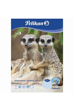 Pelikan Zeichenblock Pelikan Zeichenblock Zoo DIN A3, Weiß