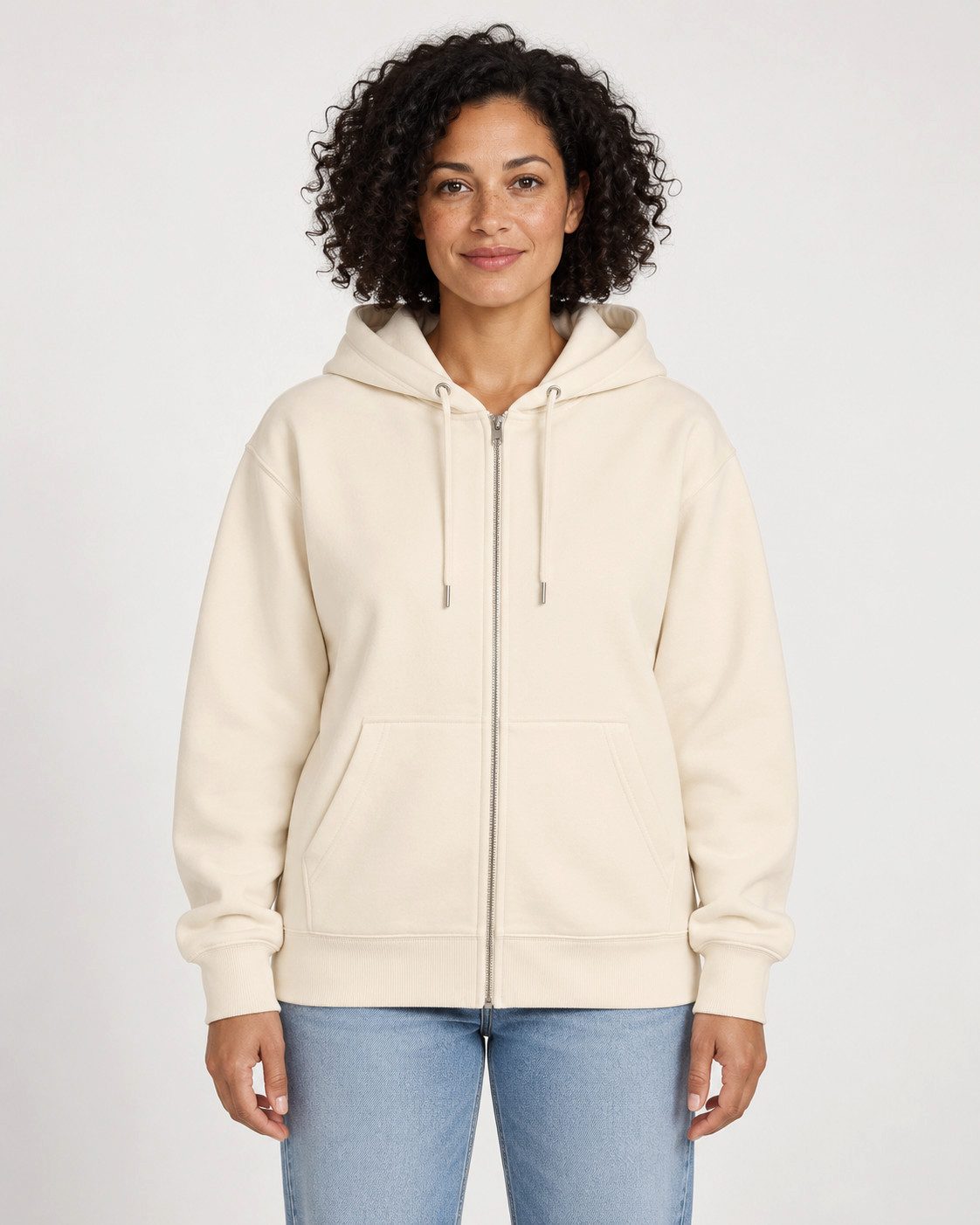 Sitztgut Kapuzensweatjacke Unisex Zip-Hoodie aus Baumwolle mit Metallreißverschluss (1-tlg) 350 g/m², innen angeraut, durchgehender Metallreißverschluss