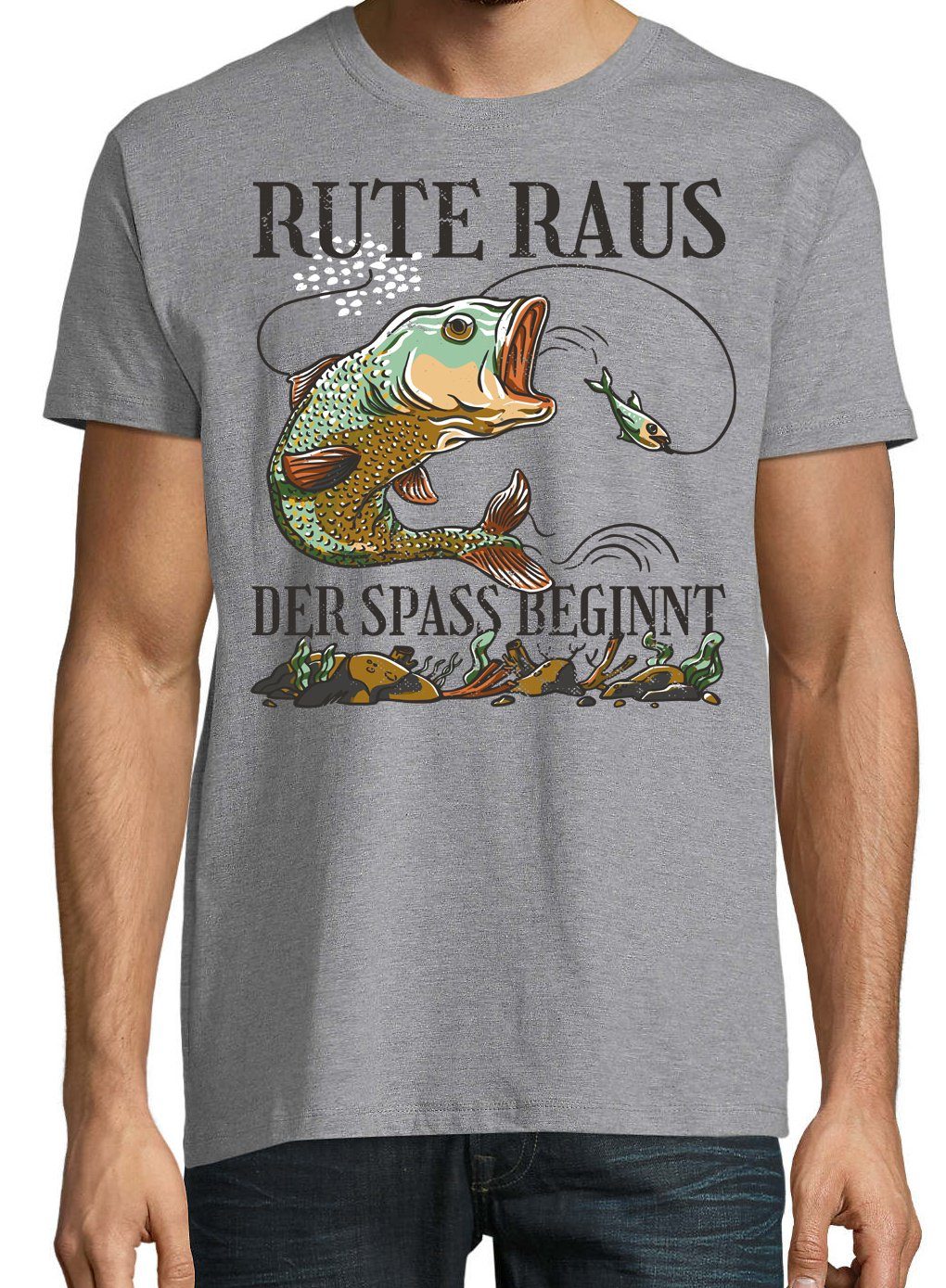 Youth Designz T-Shirt Rute Raus der Spass beginnt Herren T-Shirt mit Trendi günstig online kaufen