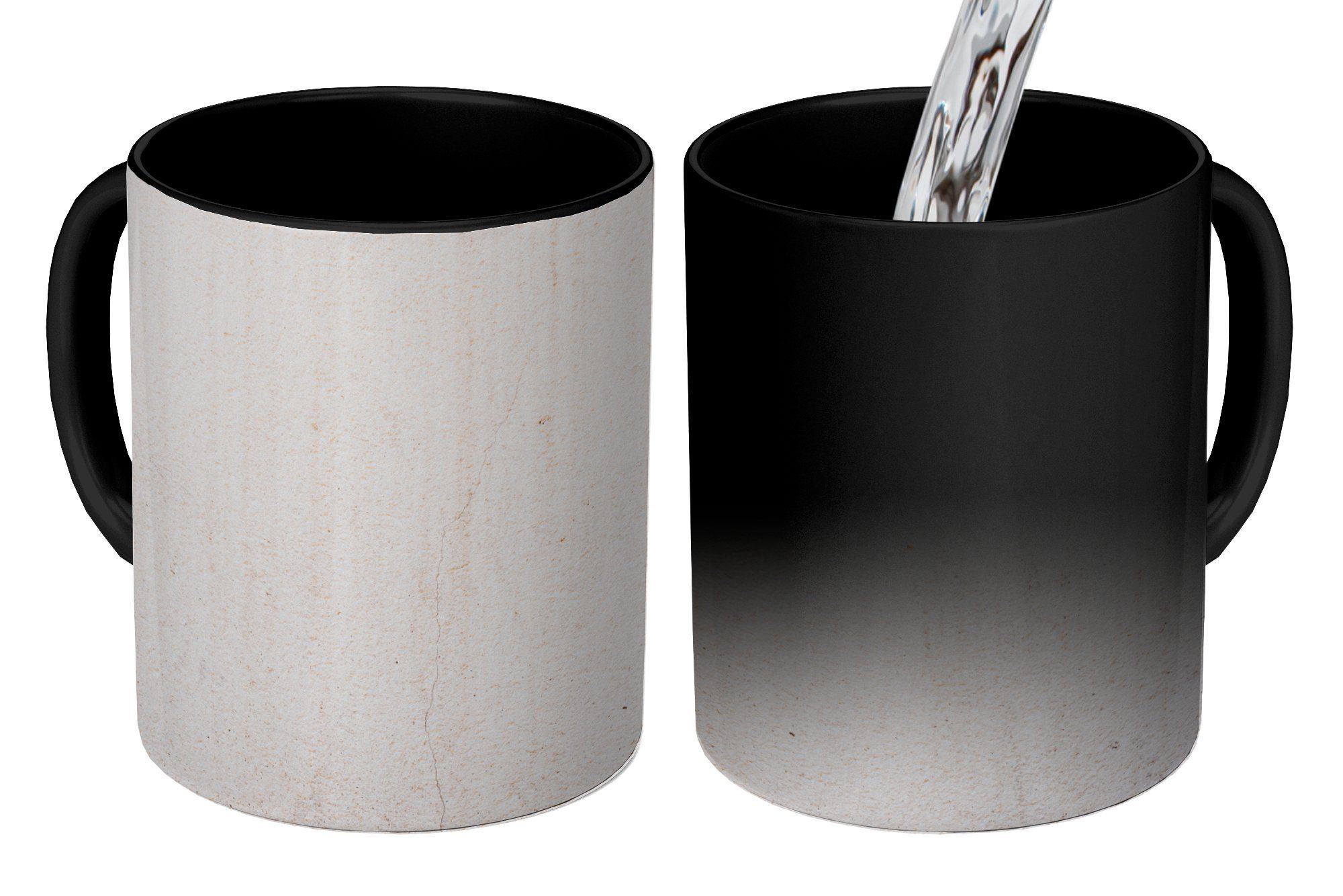 MuchoWow Tasse »Beton - Wand - Weiß«, Keramik, Tasse Geschenk Becher  Kaffeetasse