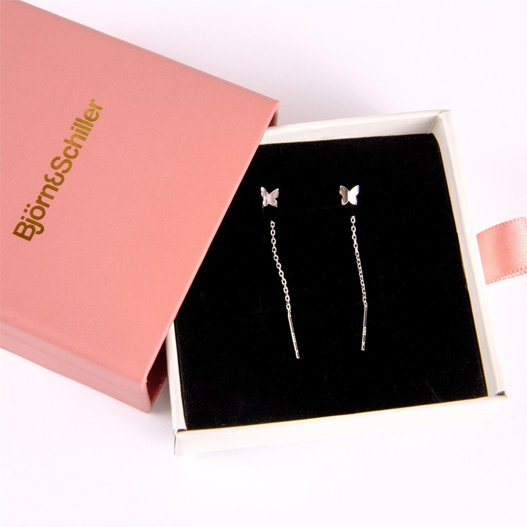 Björn&Schiller Ohrring-Set Ohrringe Damen aus 925-er Sterlingsilber inkl. Geschenkverpackung, Schmetterling