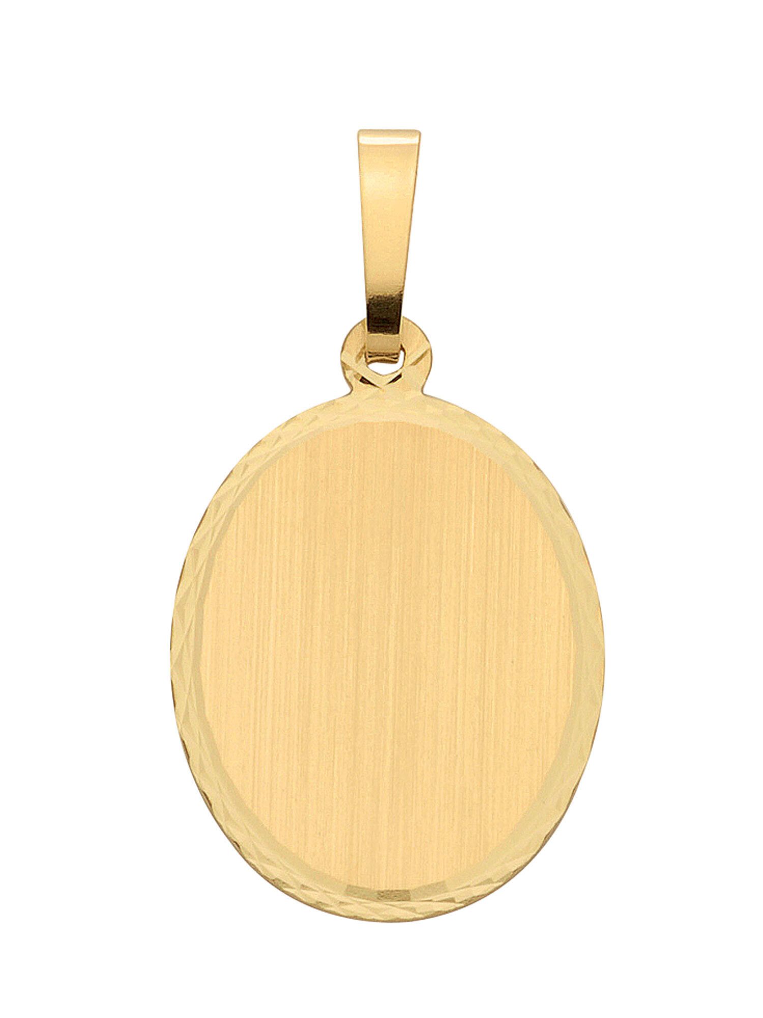 Kettenanhänger 585 Gold Gravurplatte Anhänger