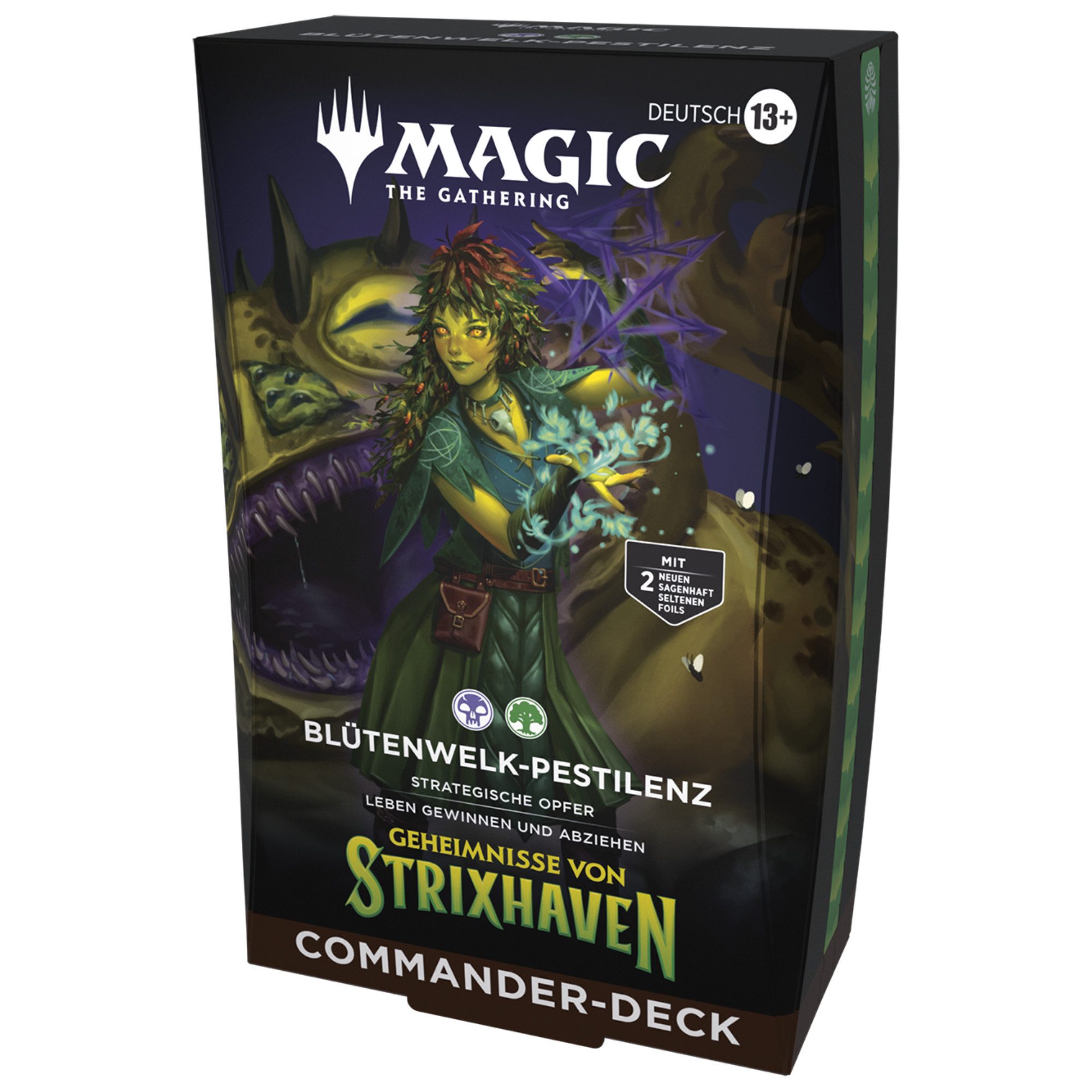 Magic the Gathering Sammelkarte MTG Geheim Strixhaven Commander Deck Blütenwerk Pestilenz DE