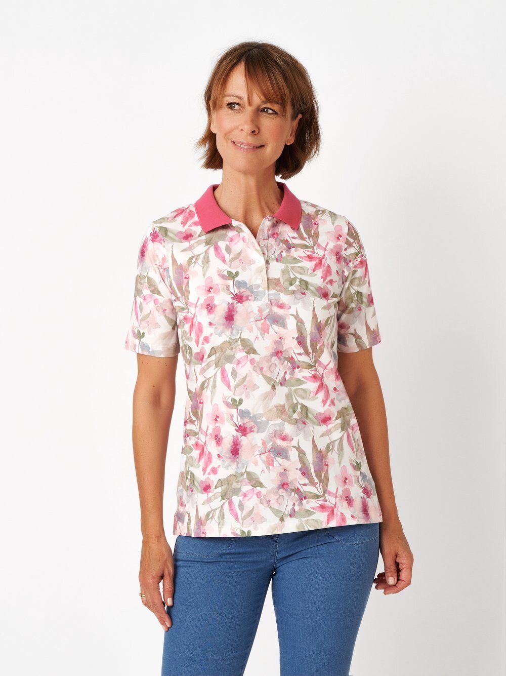 Relaxed by TONI Poloshirt Sweet Paula mit Blumenmuster