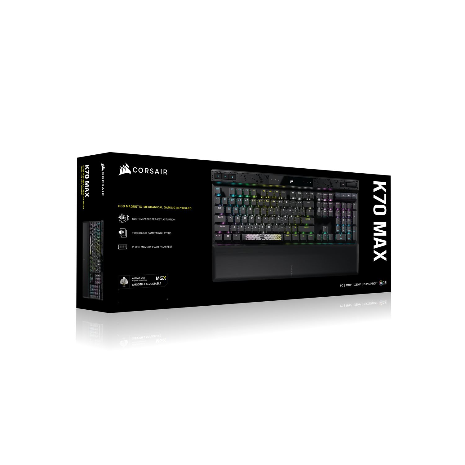 Corsair K70 MAX RGB Gaming-Tastatur (mit anpassbaren Magnetschaltern)