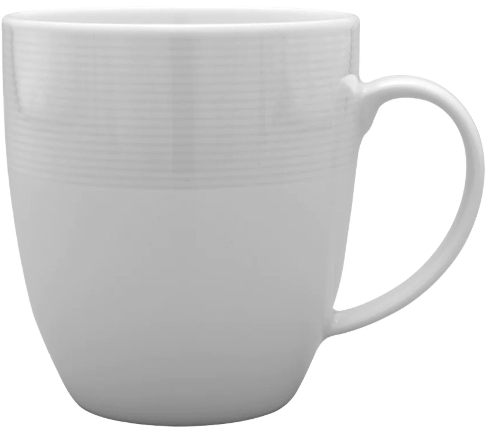 van Well Кружки Kaffeebecher Jive, 400 ml, 6 Stück, Porzellan, dezentes Spiraldekor, spülmaschinen-und mikrowellengeeignet