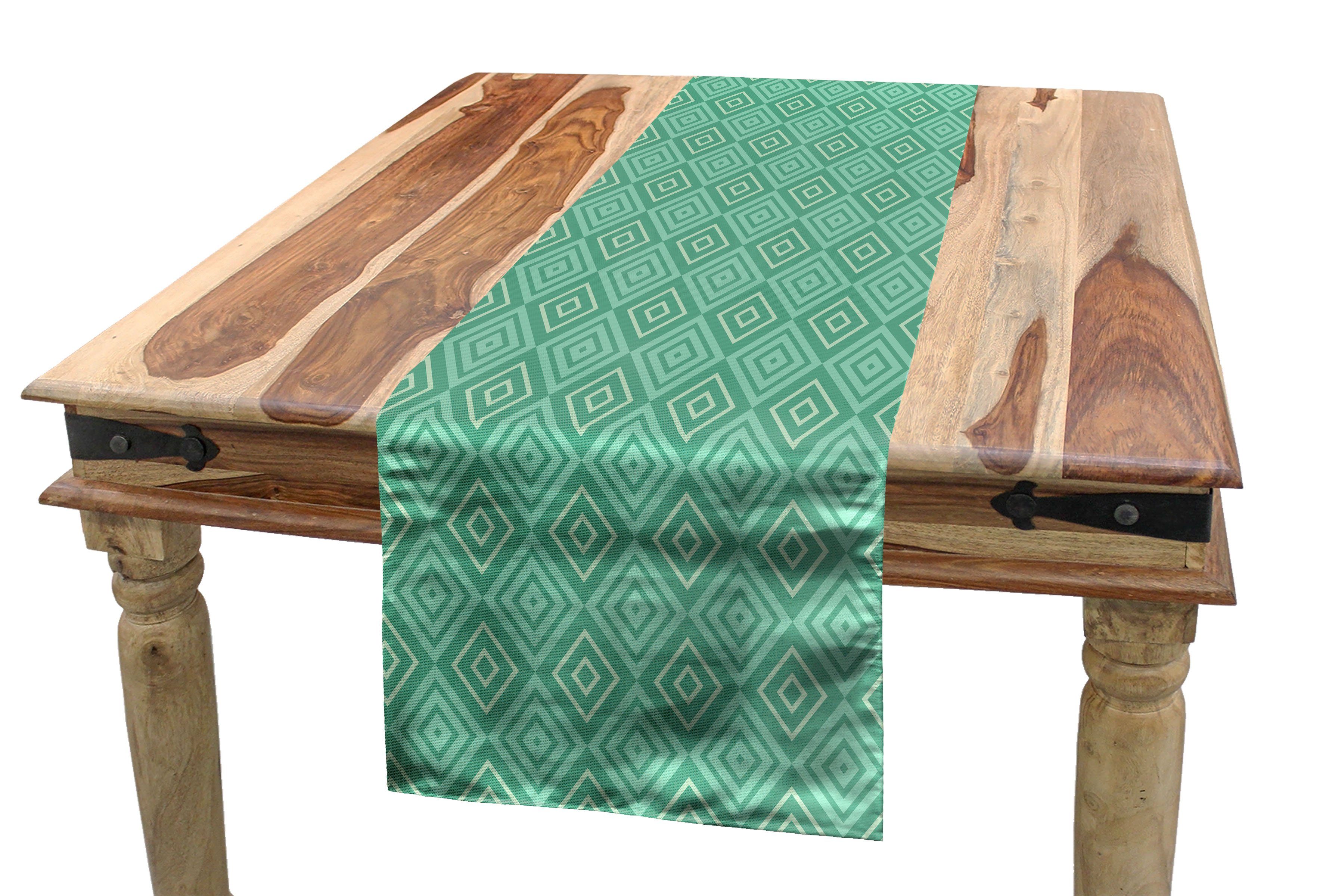 Quadrat-Muster Verschachtelte Tischläufer Tischläufer, Esszimmer Dekorativer Minze Rechteckiger Abakuhaus Küche