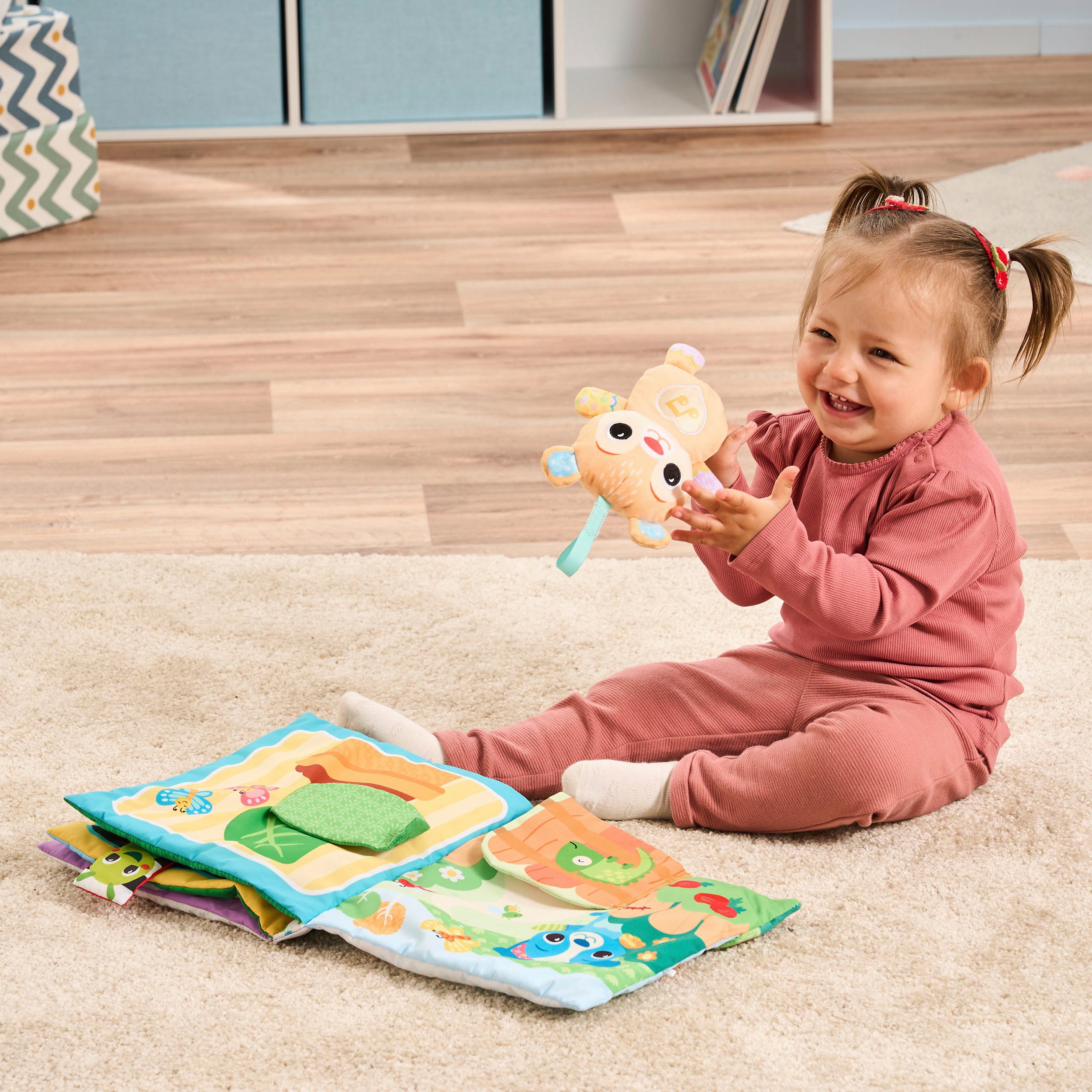 Vtech® Stoffbuch Vtech Baby, Mein großes Plüschbuch, mit Licht- und Soundeffekt