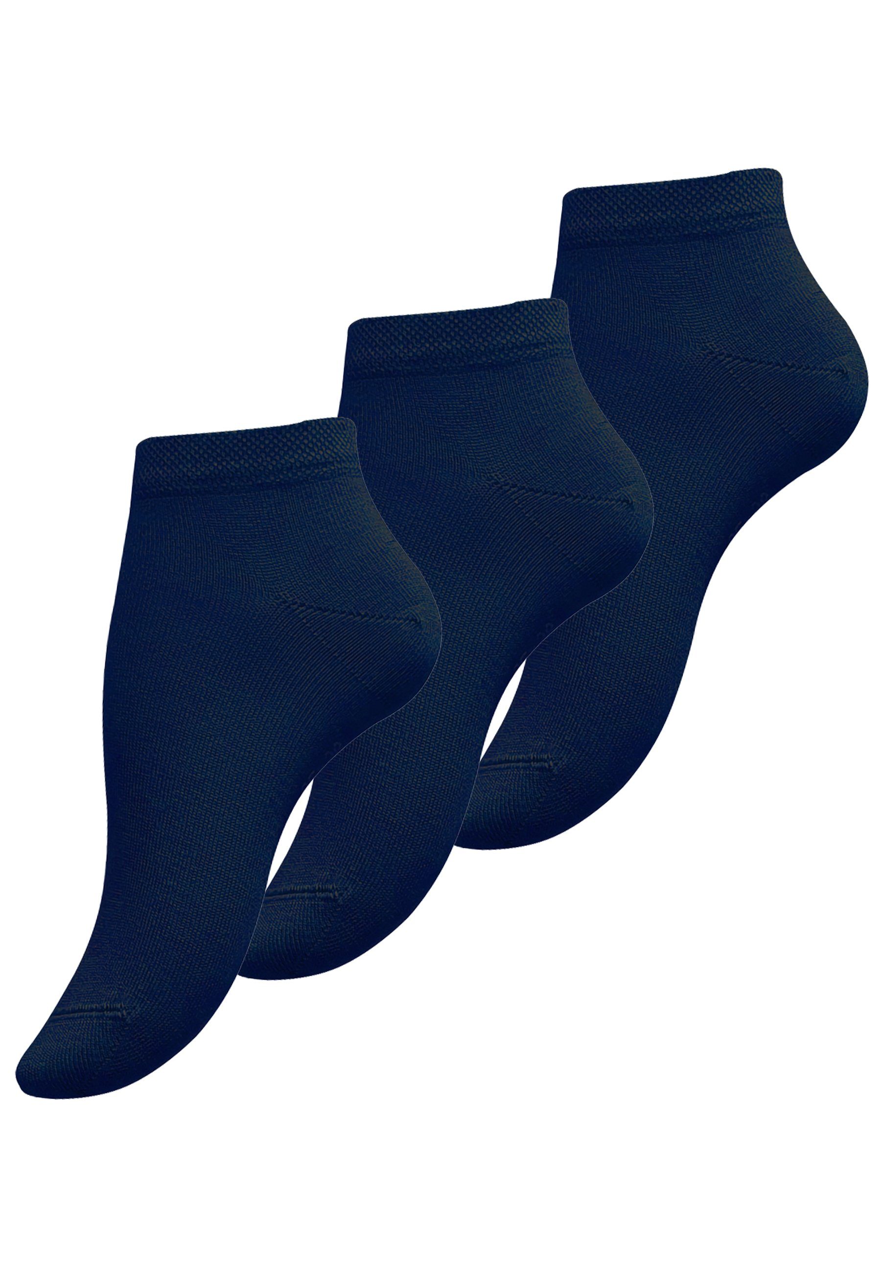 Vincent Creation® marineblau und (6-Paar) Viskose atmungsaktiv weich durch Sneakersocken