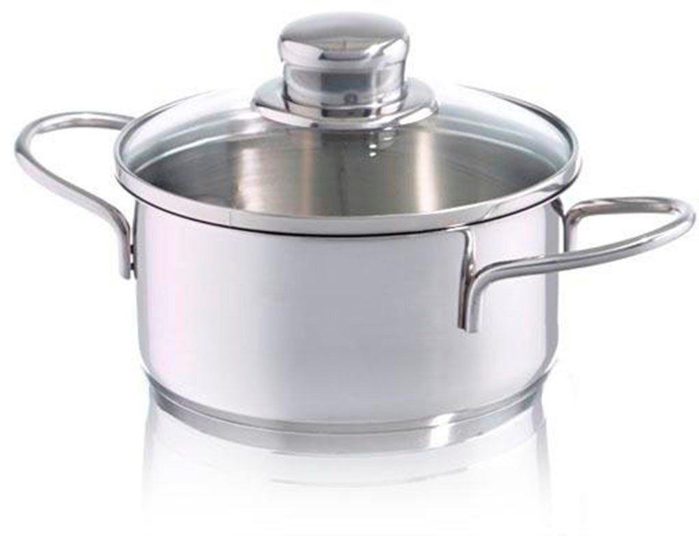 Fissler Kochtopf Häppchen, Edelstahl 18/10 (2-tlg), Induktions-geeignet, inklusive Glasdeckel