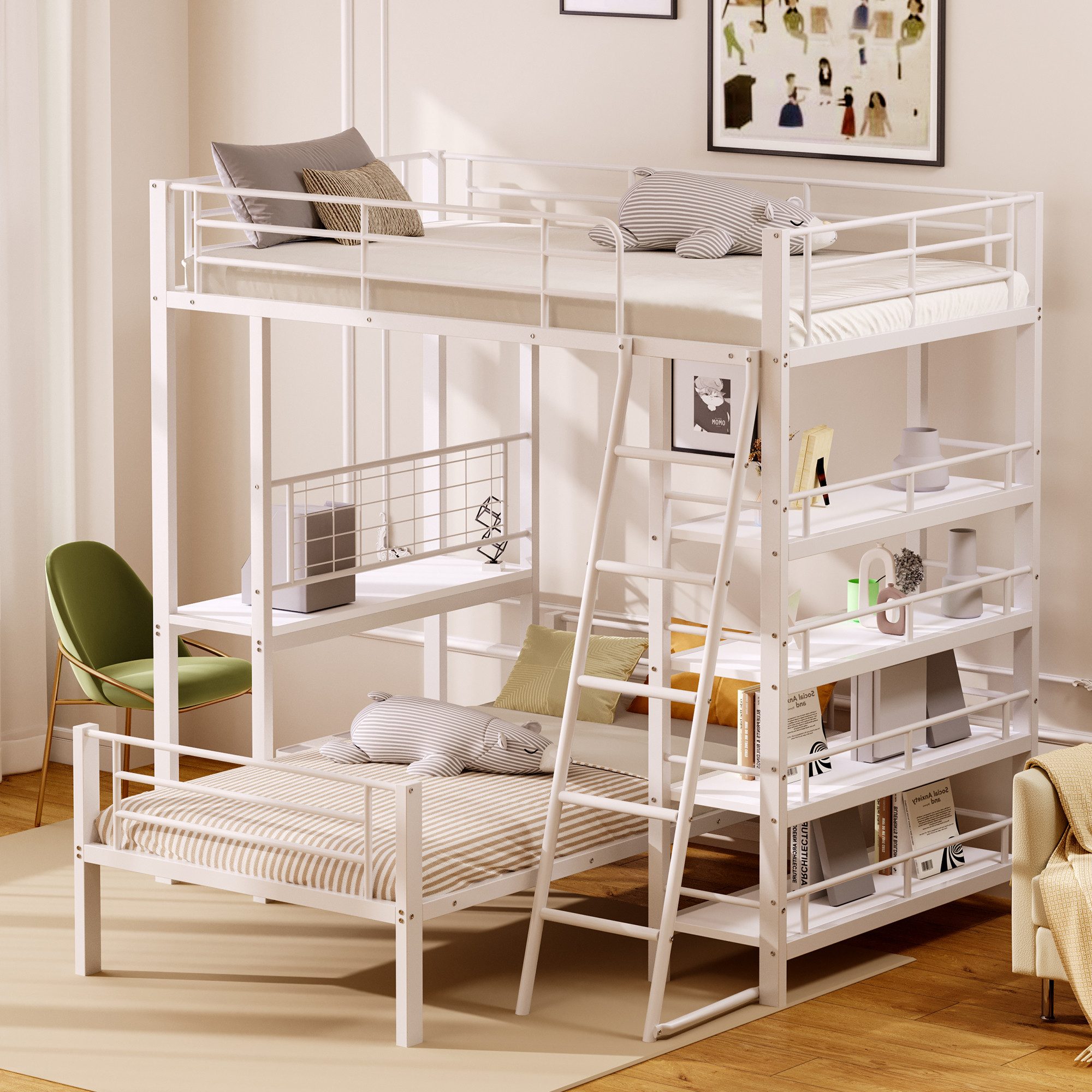 Flieks Etagenbett, Metallbett 90x200cm mit trennbarem günstig online kaufen