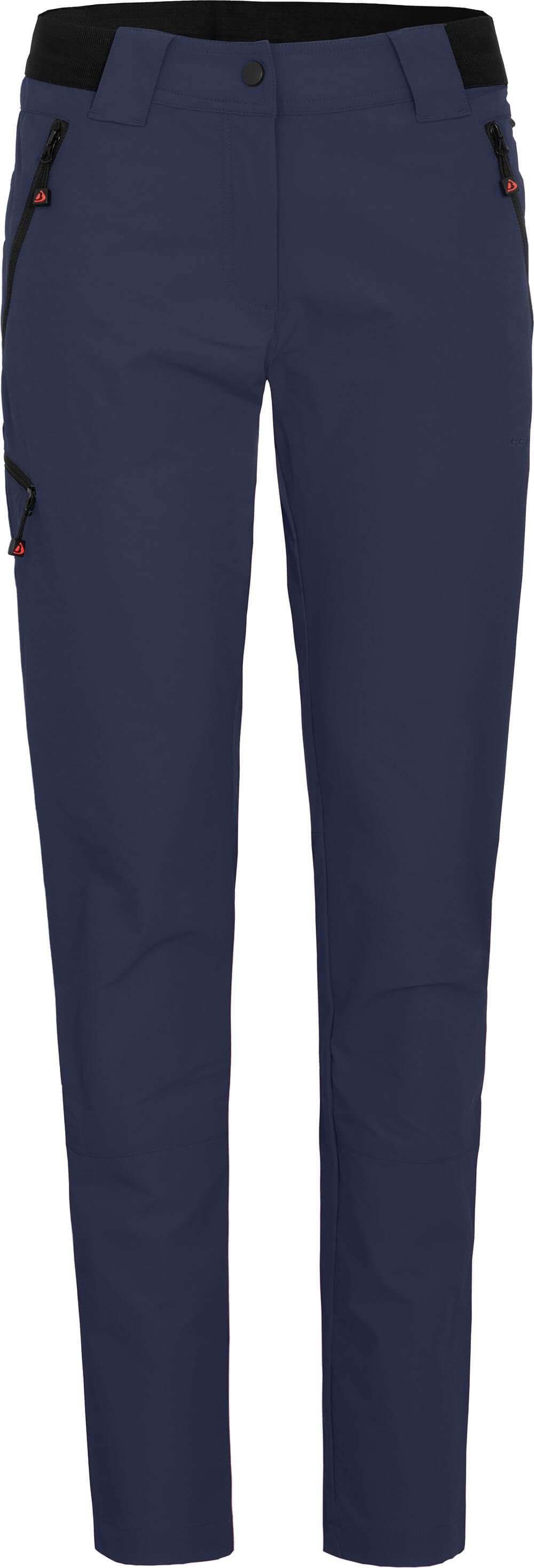 Bergson Outdoorhose VIDAA COMFORT (slim) Damen Wanderhose, leicht, strapazierfähig, Kurzgrößen, peacoat blau