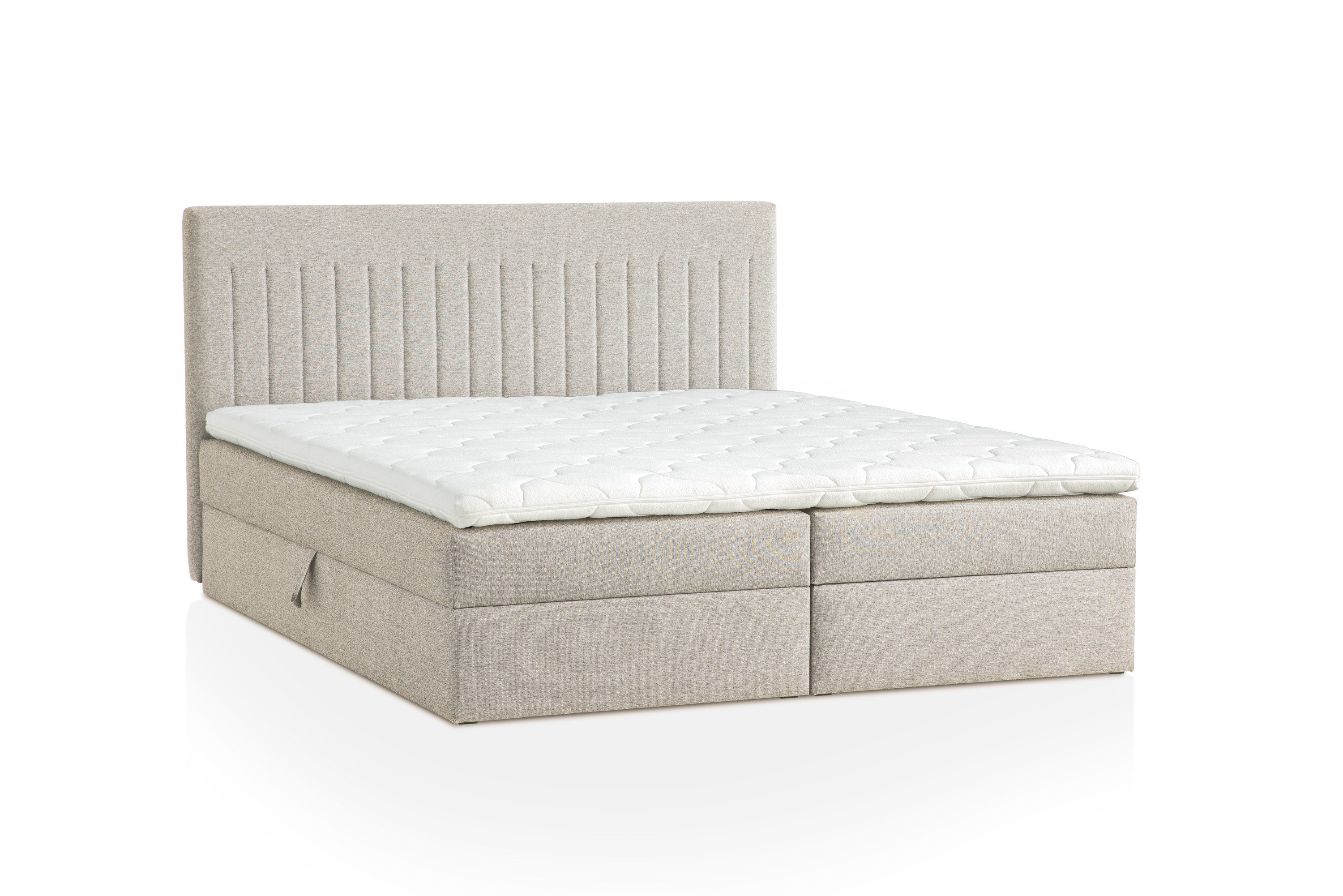 XDREAM Boxbett Neapel, Doppelbett in 140x200 cm und 180x200 cm, Härtegrad 3 günstig online kaufen