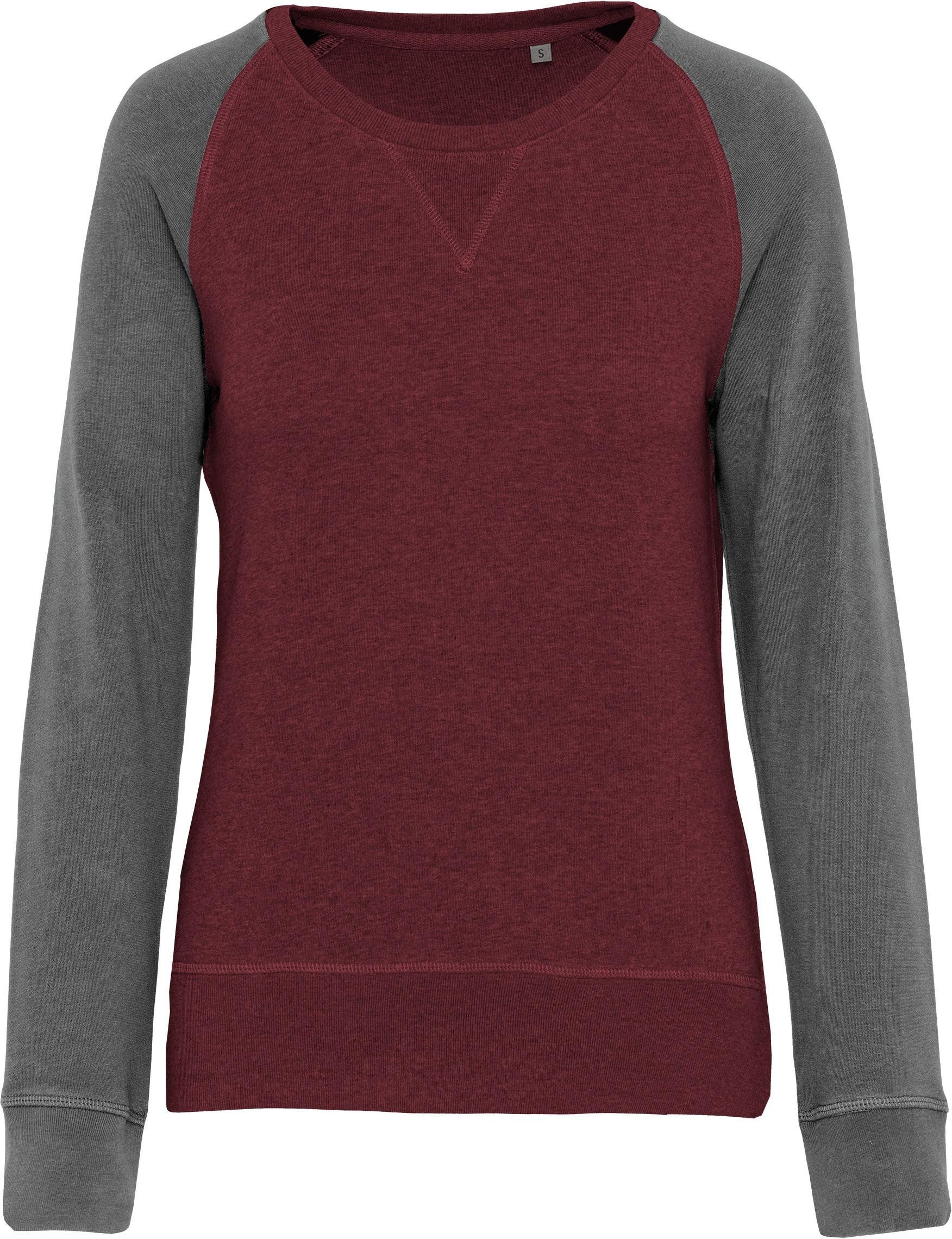 Kariban Sweatshirt Zweifarbiges Damen-Sweatshirt French Terry günstig online kaufen