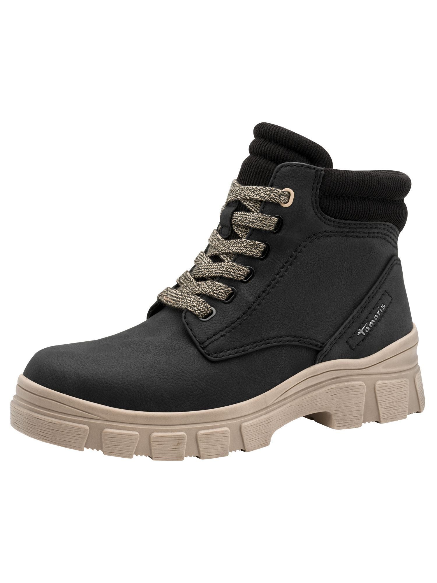 Tamaris TOUCH-IT, Removable Sock mit Reißverschluss Schnürstiefelette TOUCH-IT