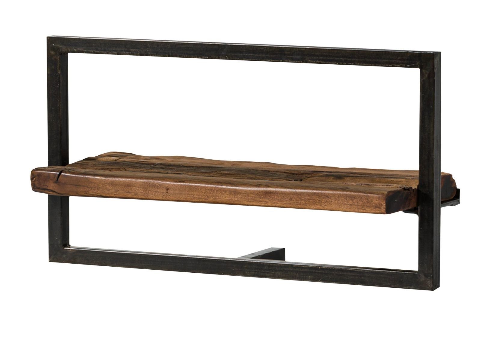 Massivmoebel24 Wandregal, 1-tlg., Wandregal Altholz 65x25x35 braun lackiert CITY #08