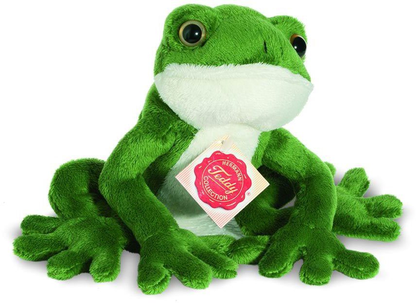 Teddy Hermann® Kuscheltier Frosch, 15 cm, zum Teil aus recyceltem Material