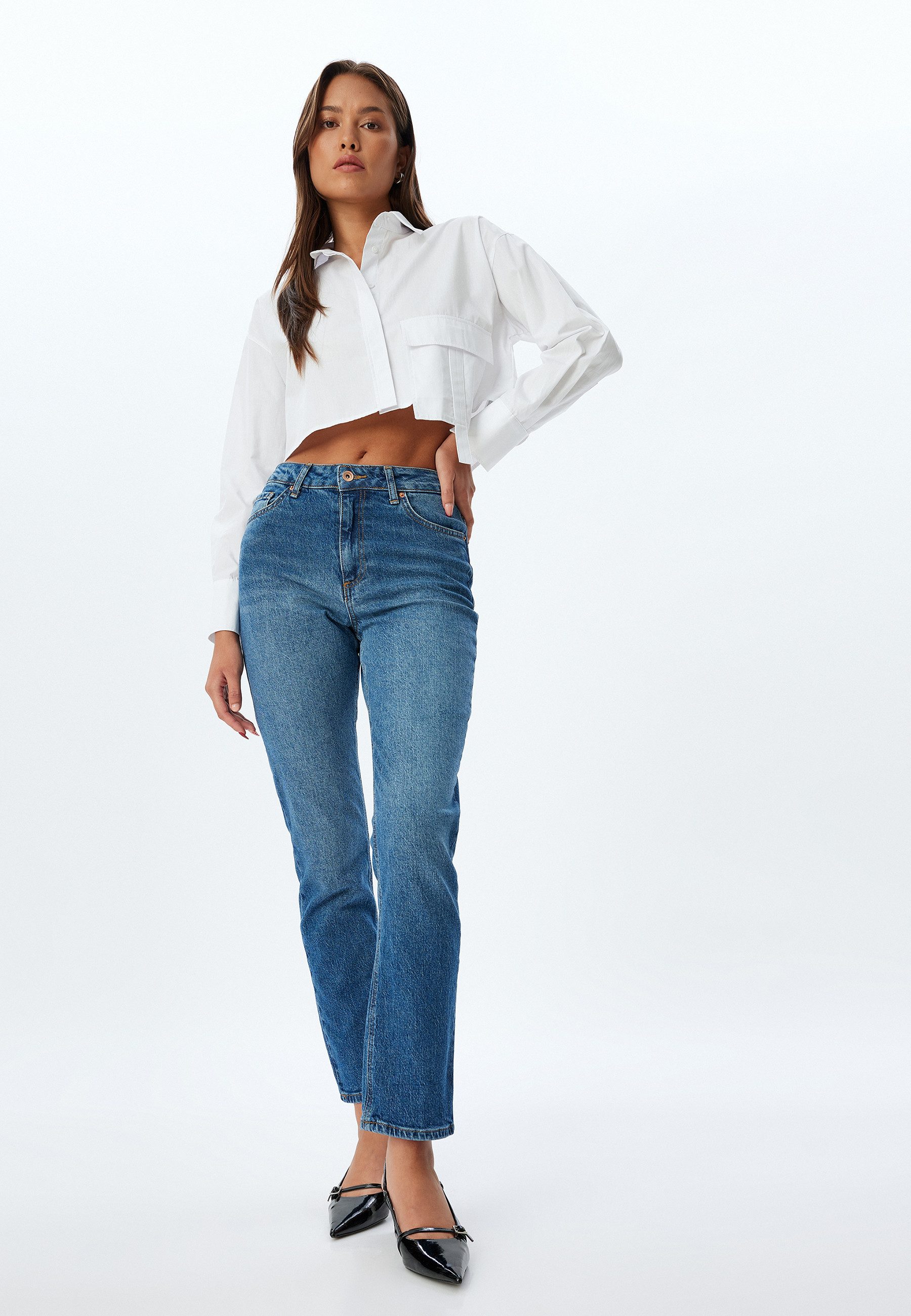 Koton Slim-fit-Jeans Denim Slim Straight Slim-fit-Jeans
